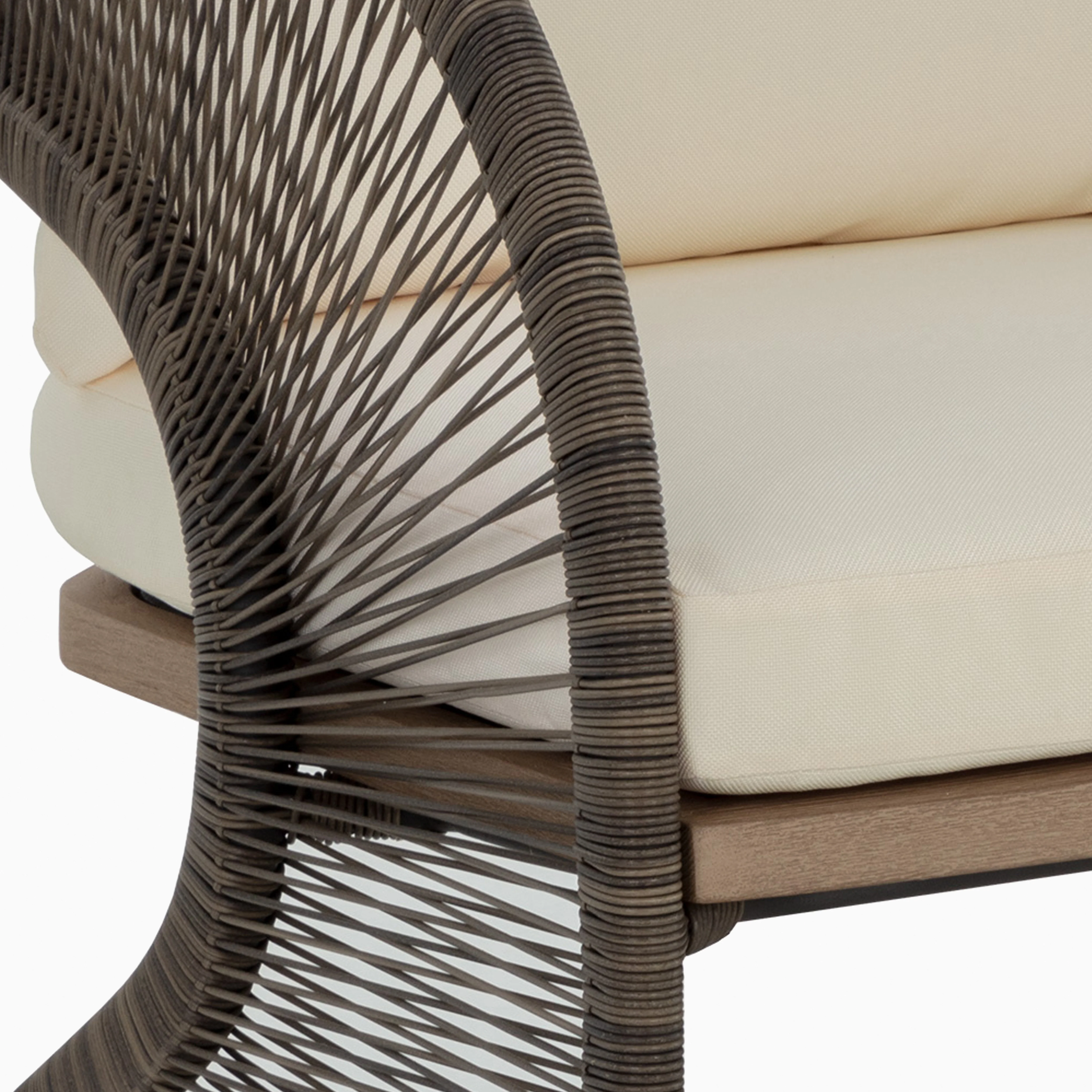 Aurelle Outdoor Lounge Chair in Cream - Image 5