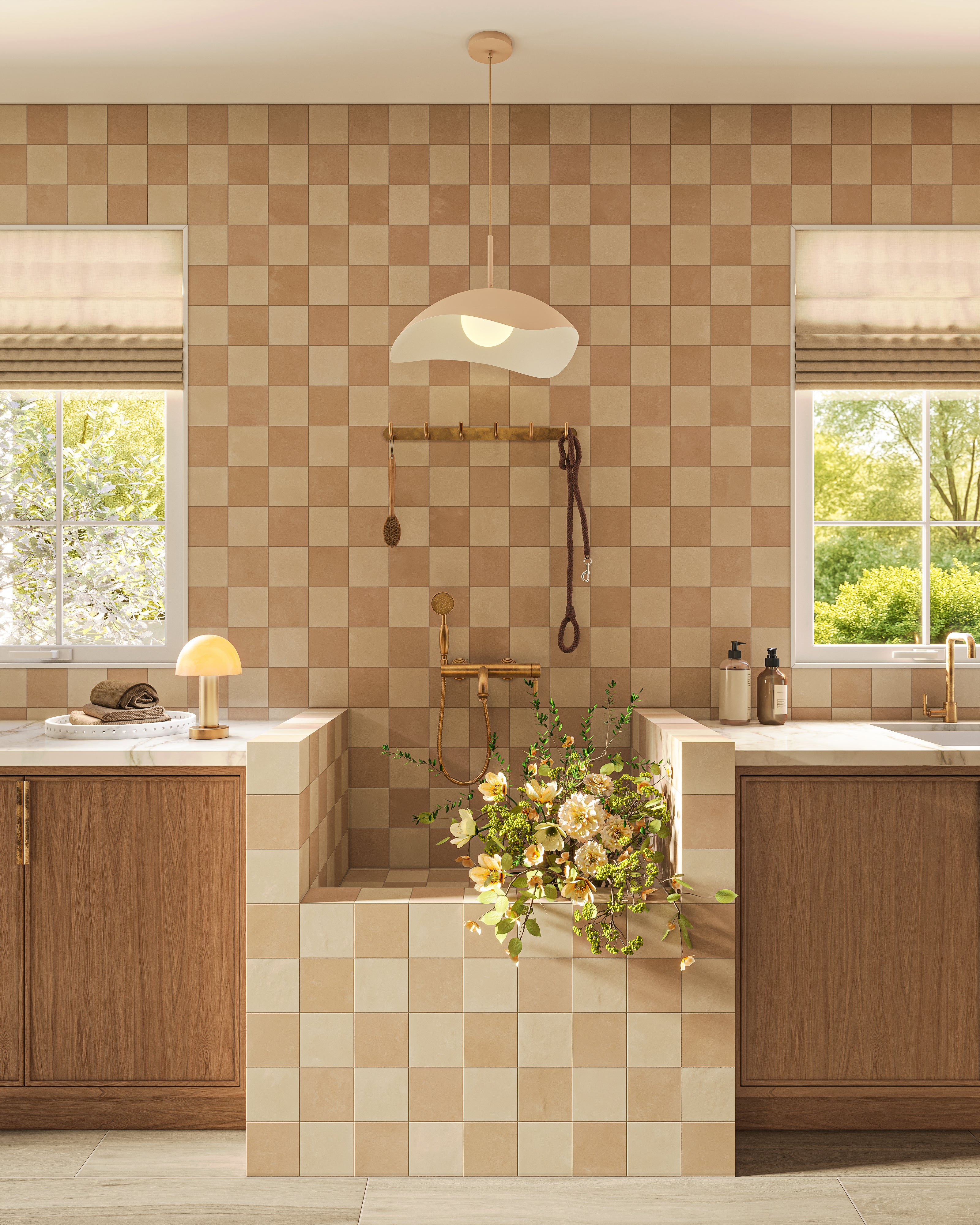 Aveline 22" Socket Pendant in Peach - Image 2
