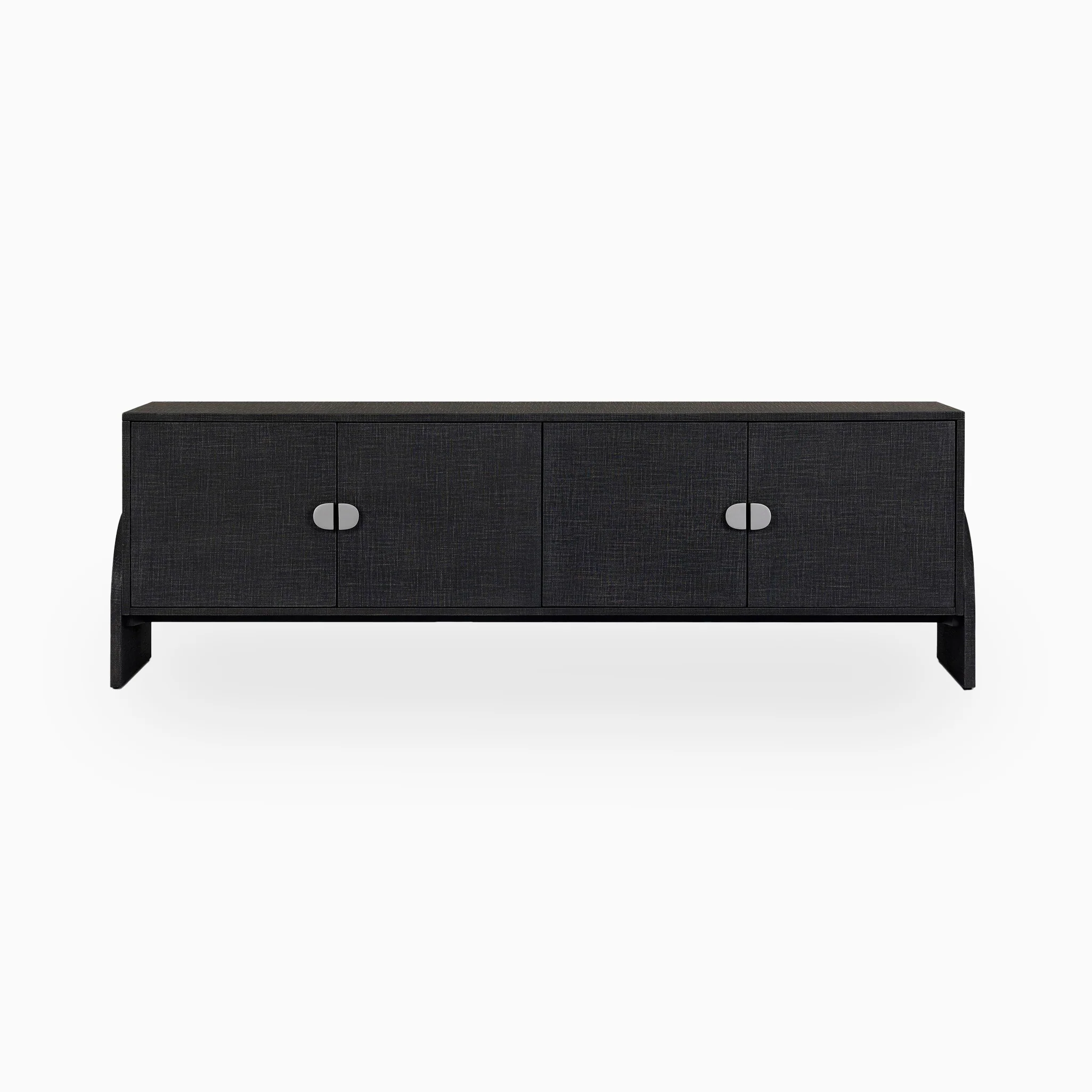 Bayfield Media Console in Black Linen - Image 2