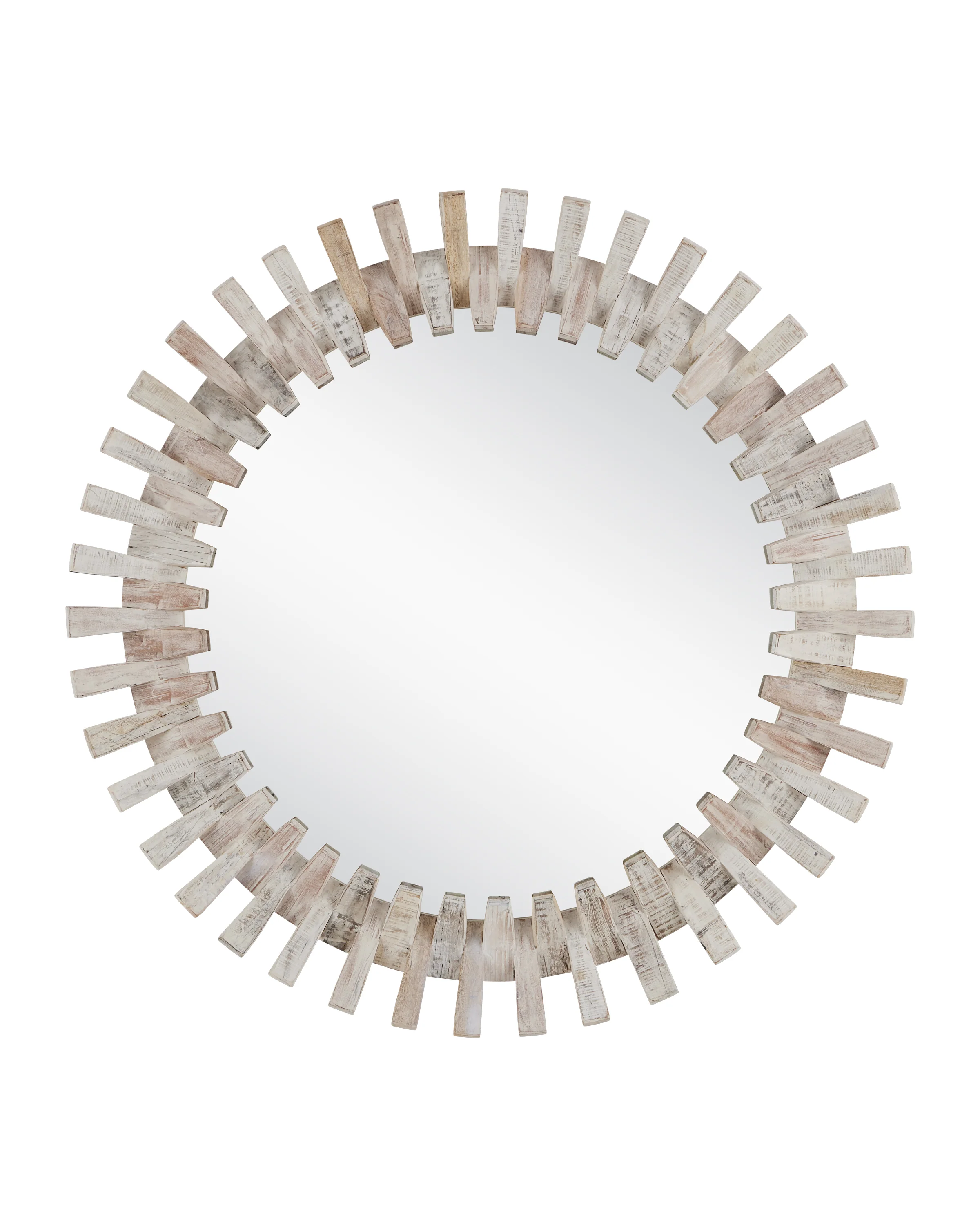 Bellmere Round Mirror in Whitewash - Image 3