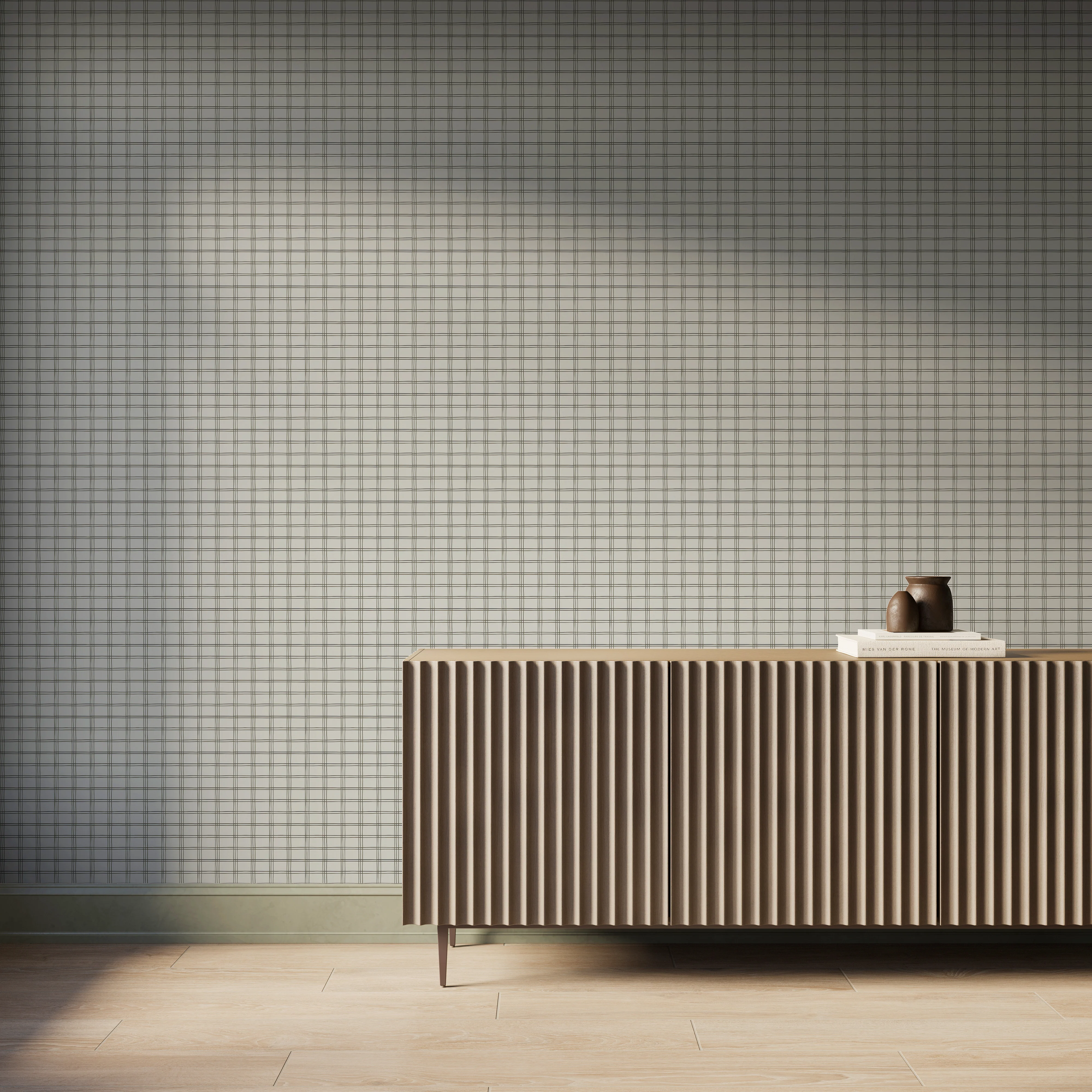Berkshire Wallpaper in Olive II, 52" x 132" - Image 2