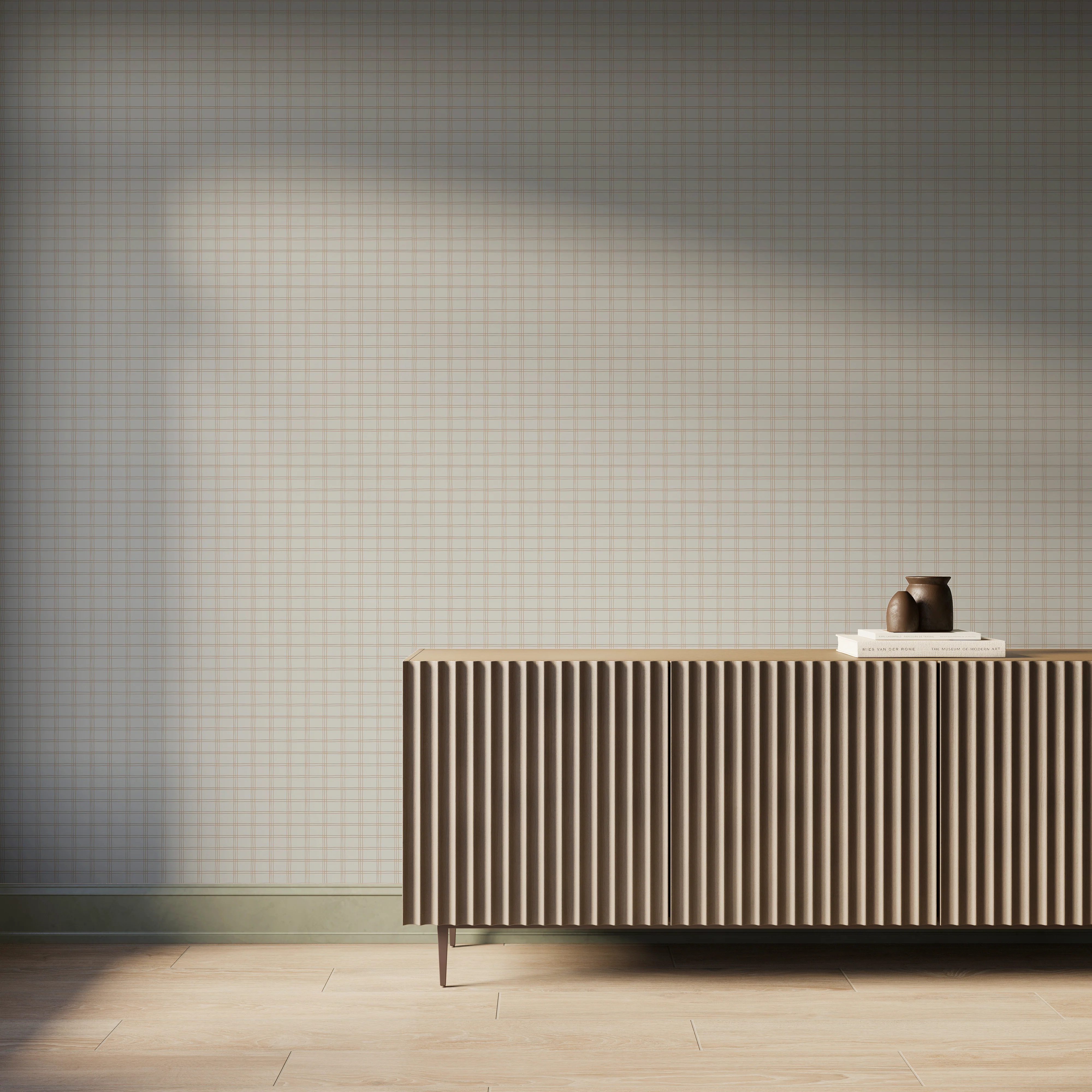 Berkshire Wallpaper in Tan II, 52" x 132" - Image 2