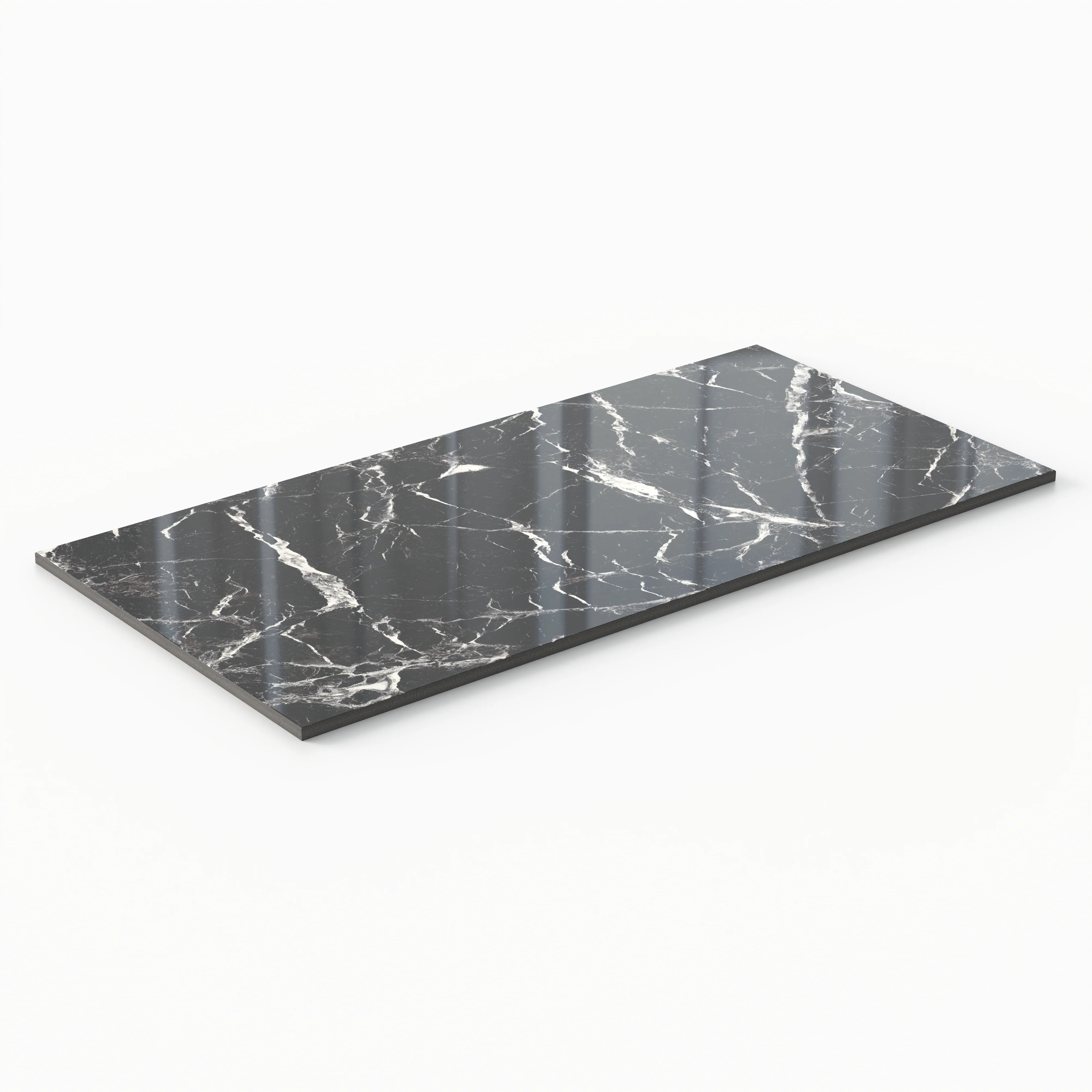 Blair 12 x 24 Polished Porcelain Tile in Marmo Black - Image 3