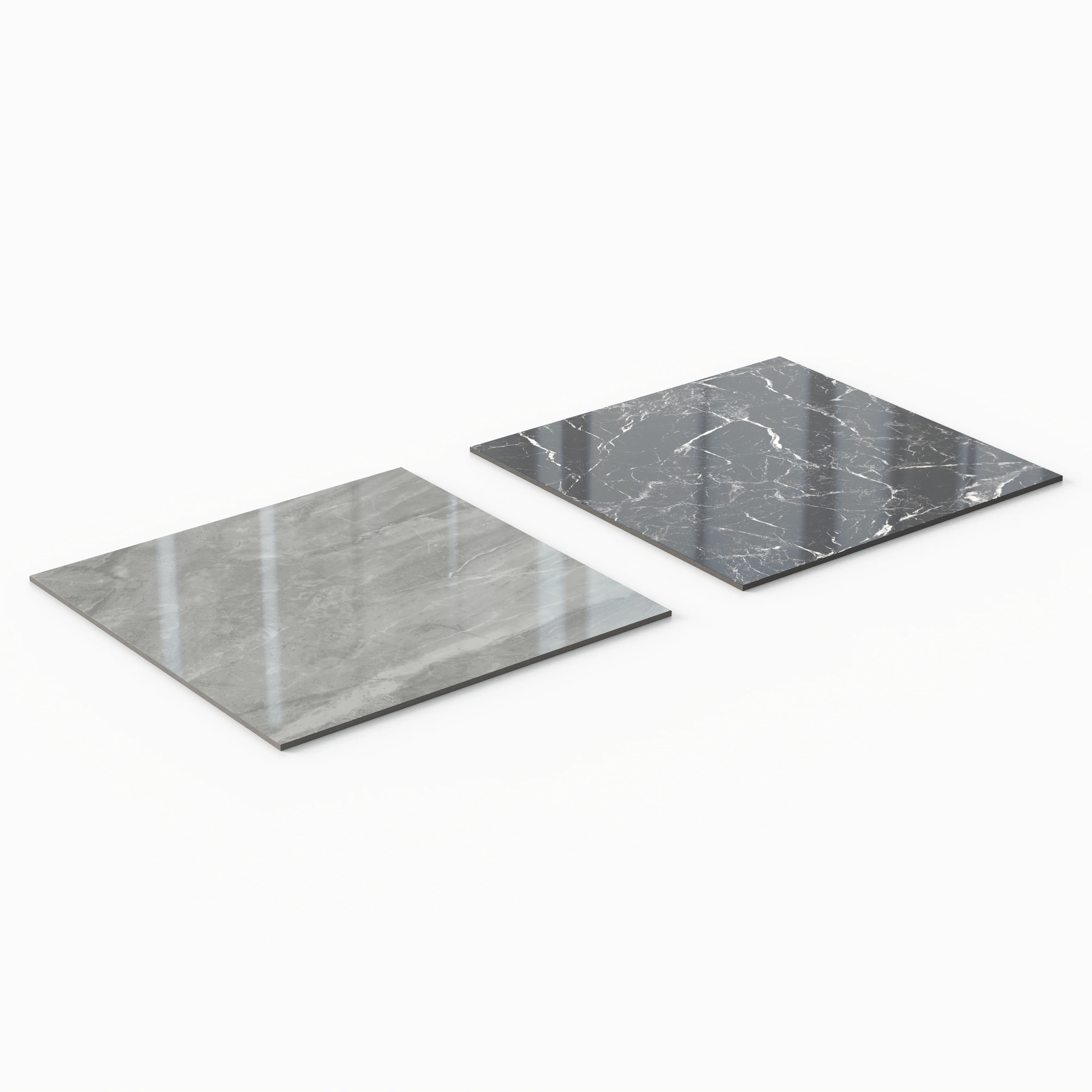 Blair 24 x 24 Polished Porcelain Tile in Oniciata Grey + Mamo Black - Image 3