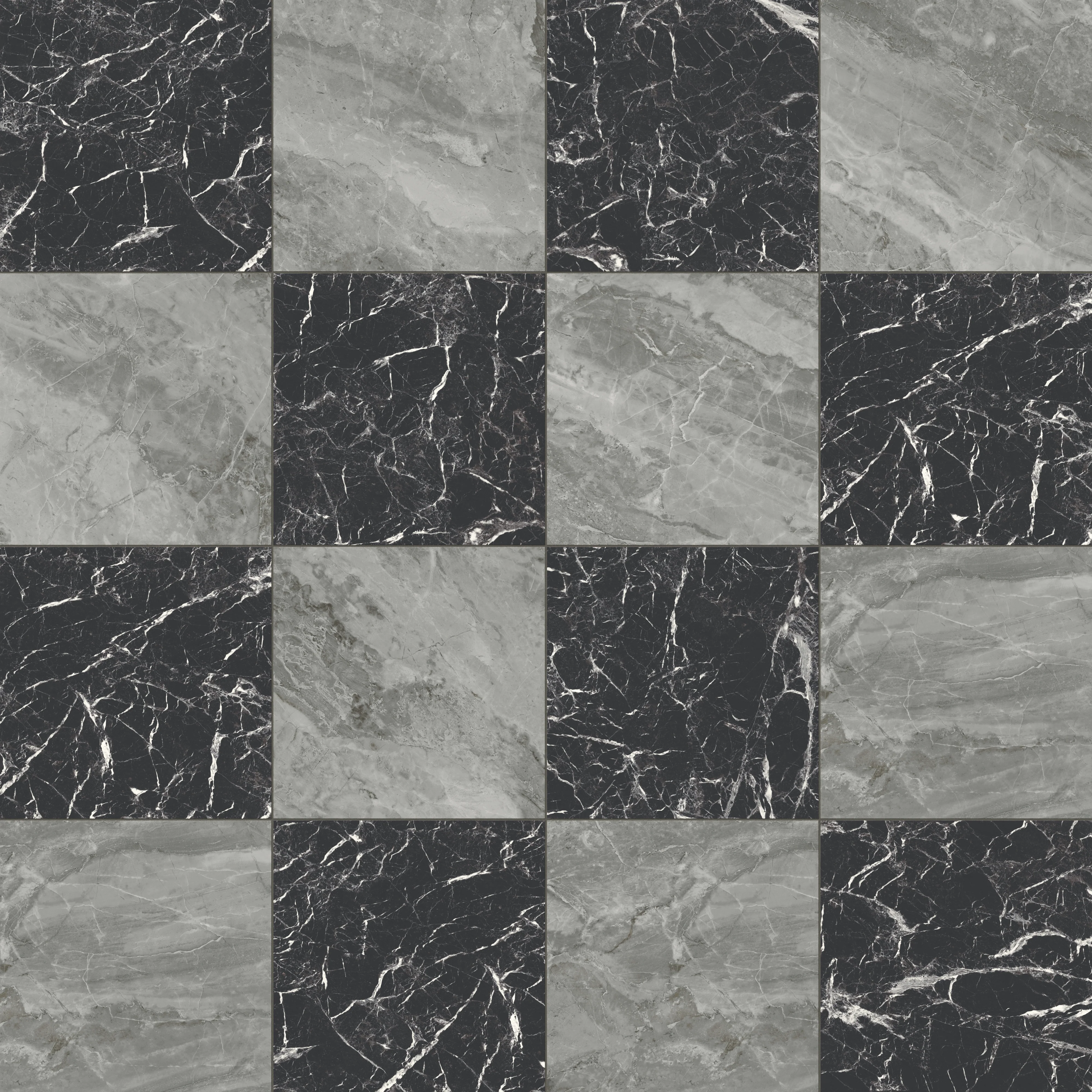 Blair 24 x 24 Polished Porcelain Tile in Oniciata Grey + Mamo Black - Image 5