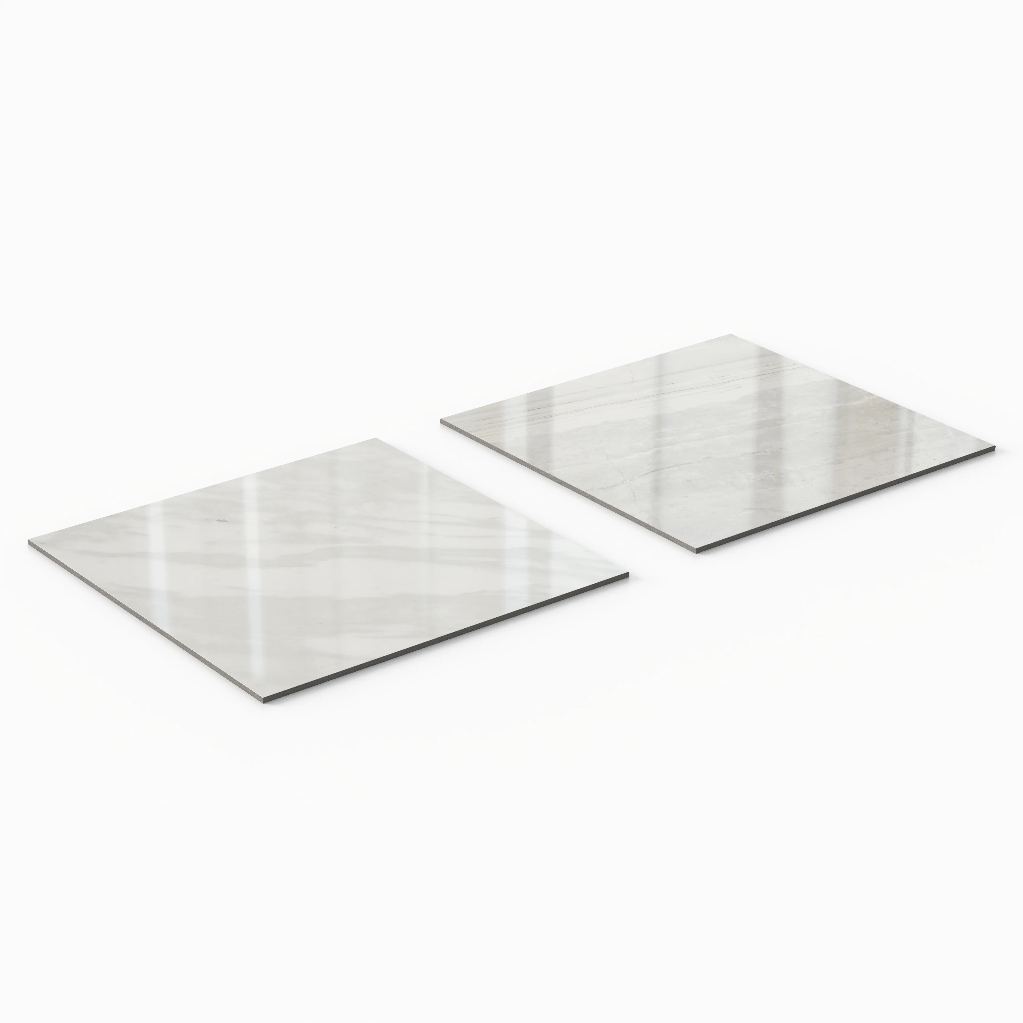 Blair 24 x 24 Checkerboard Polished Porcelain Tile in Volakas White + Oniciata Beige - Image 3