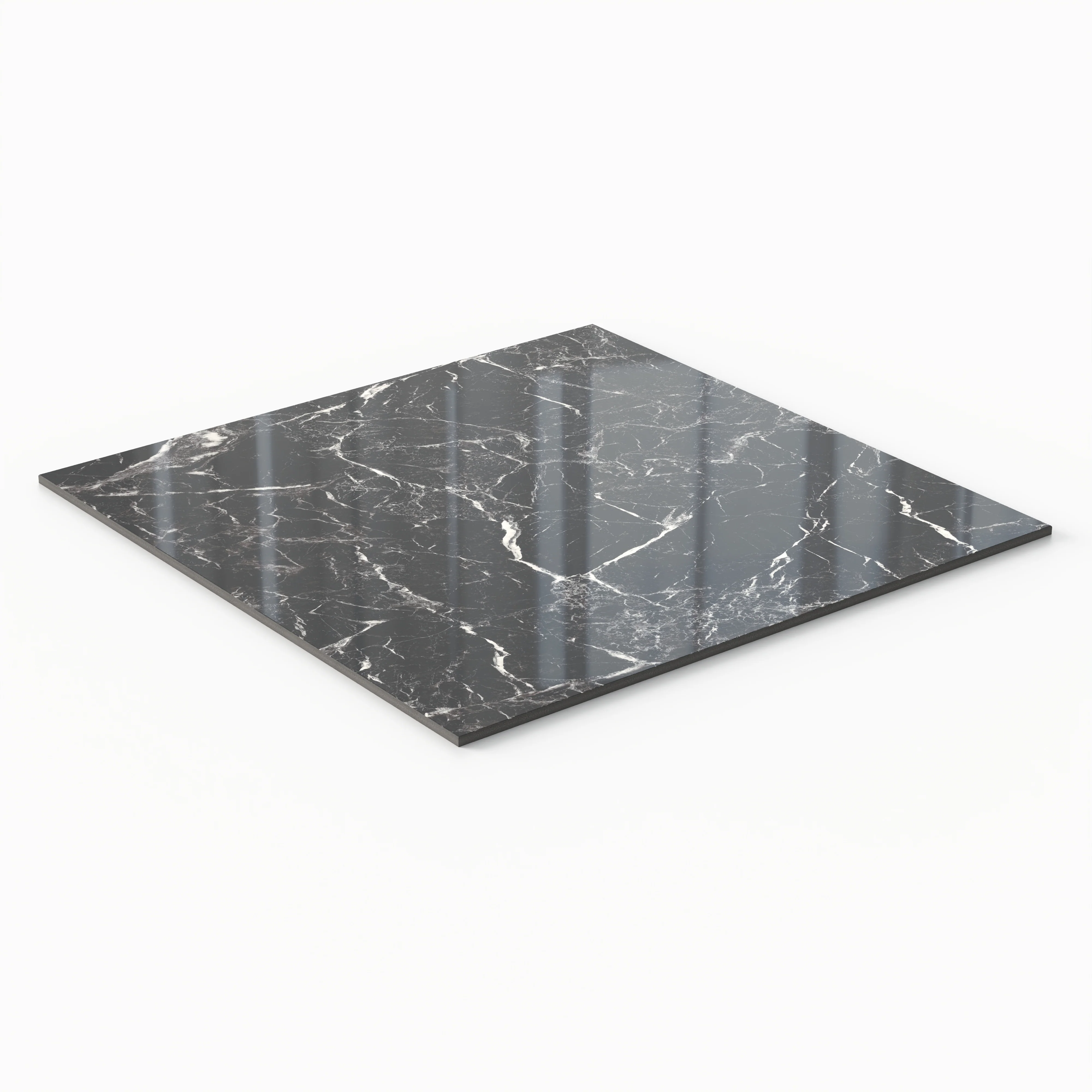Blair 24 x 24 Polished Porcelain Tile in Marmo Black - Image 3