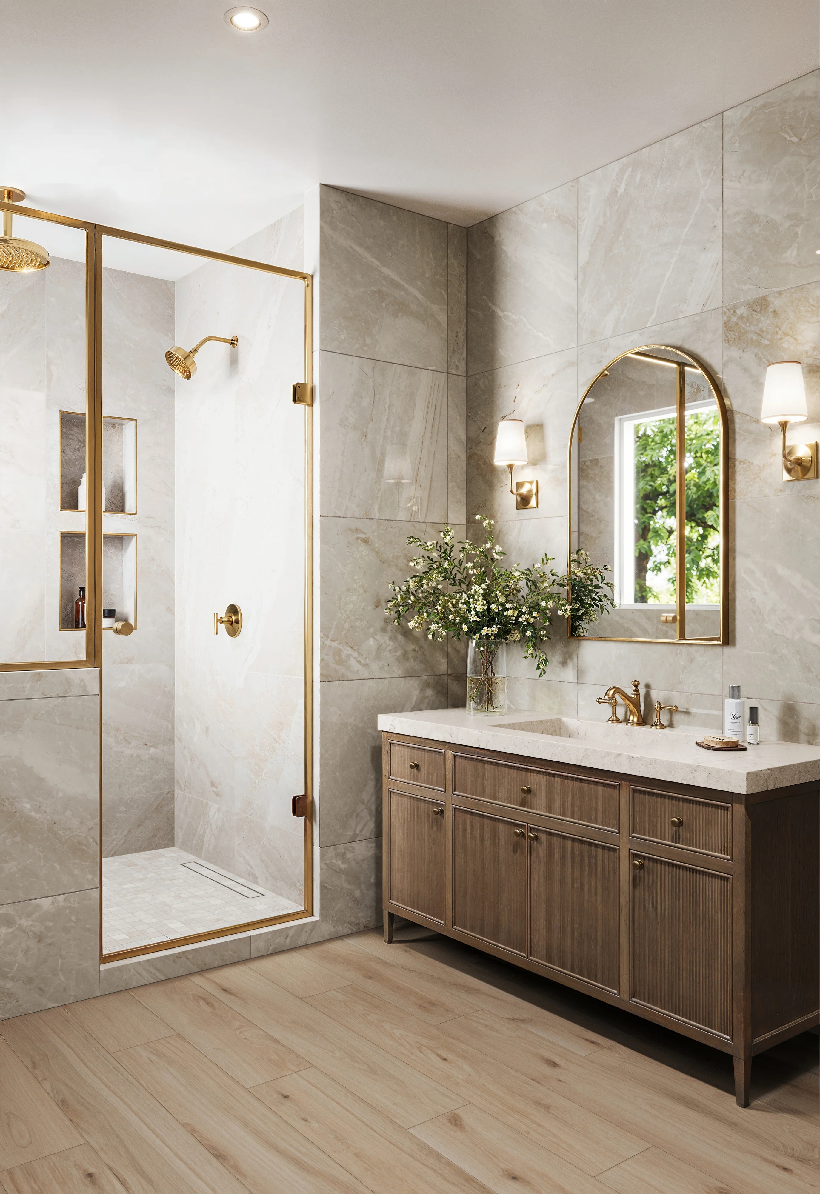 Blair 24 x 24 Polished Porcelain Tile in Oniciata Beige - Image 2