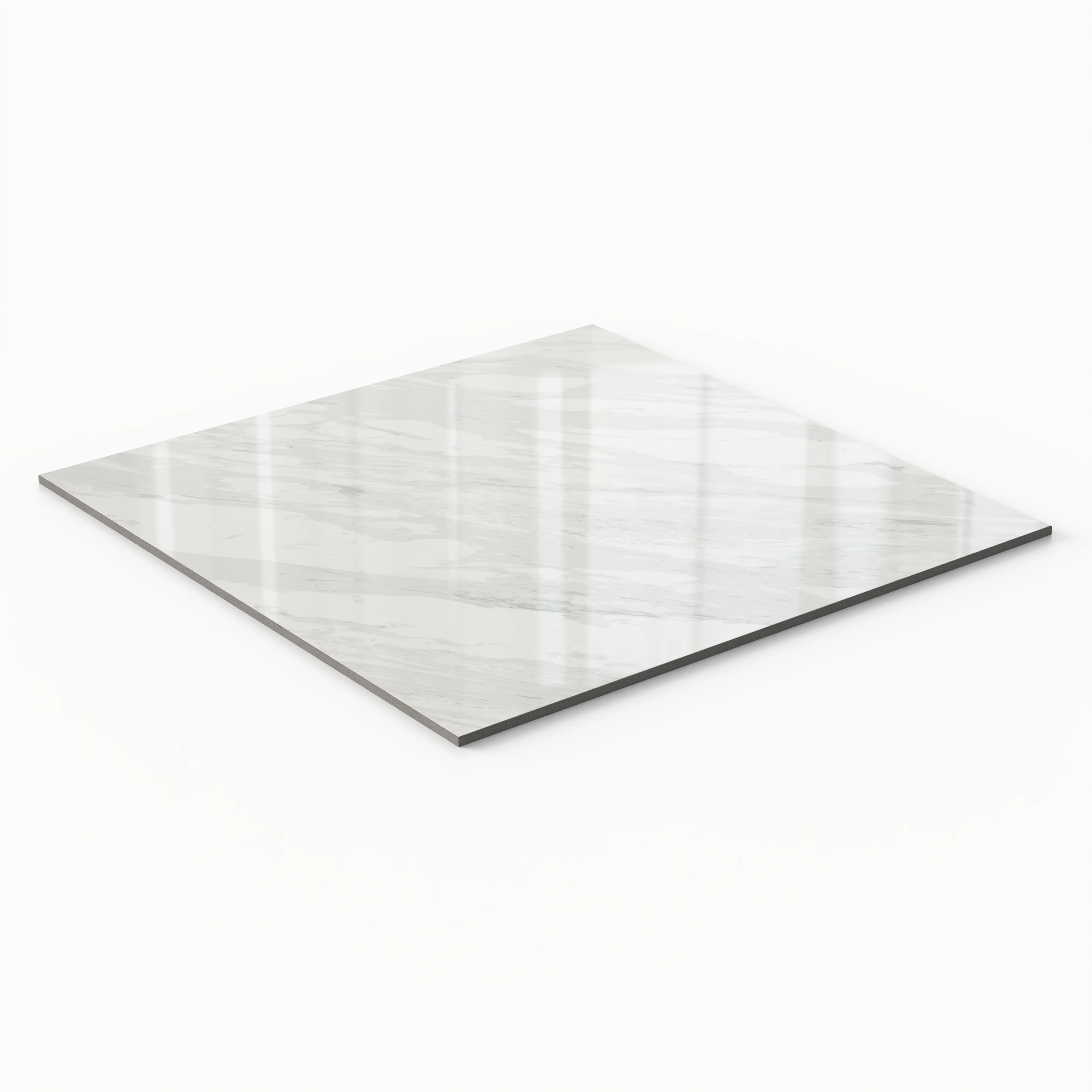 Blair 24 x 24 Polished Porcelain Tile in Volakas White - Image 3