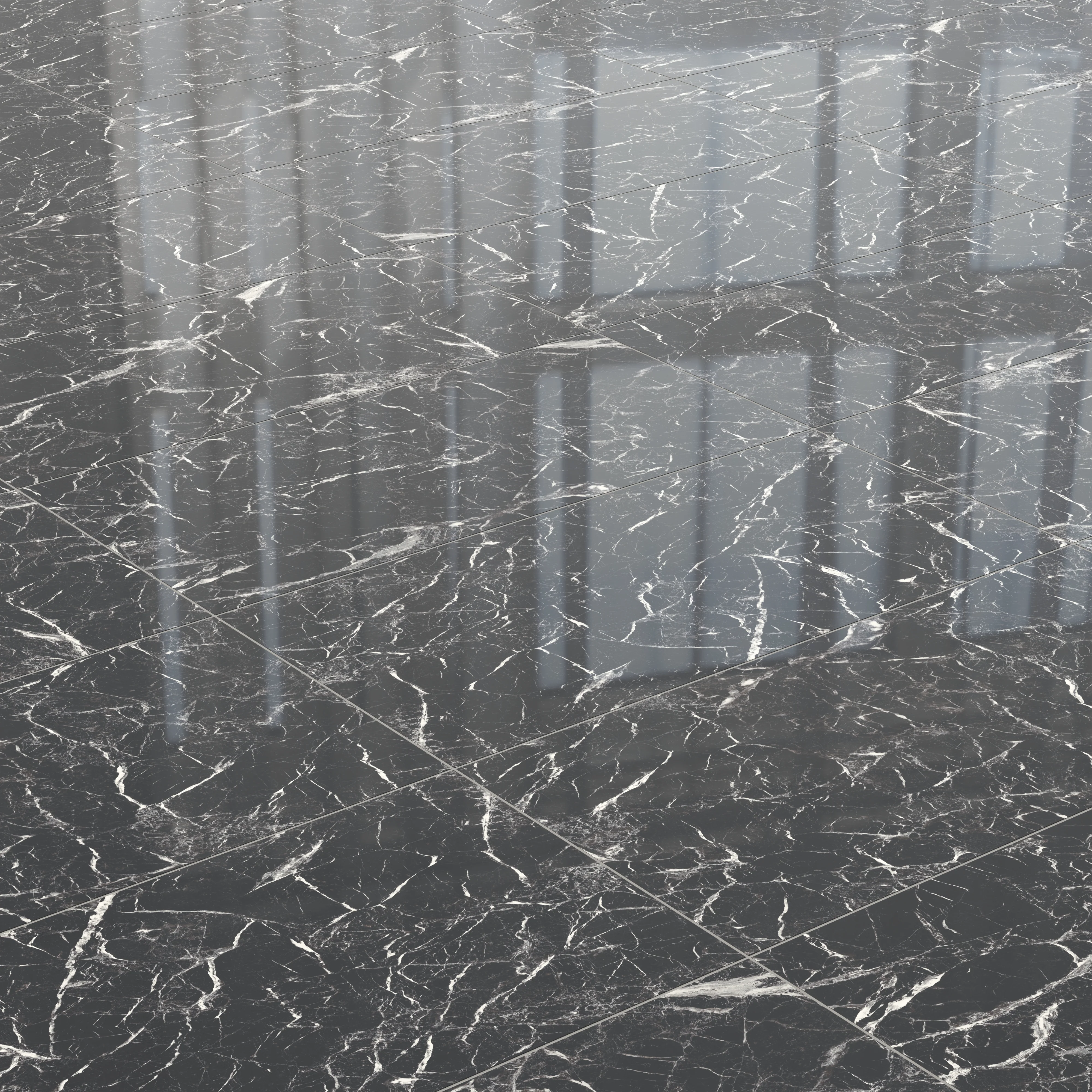 Blair 24 x 48 Matte Porcelain Tile in Marmo Black - Image 4