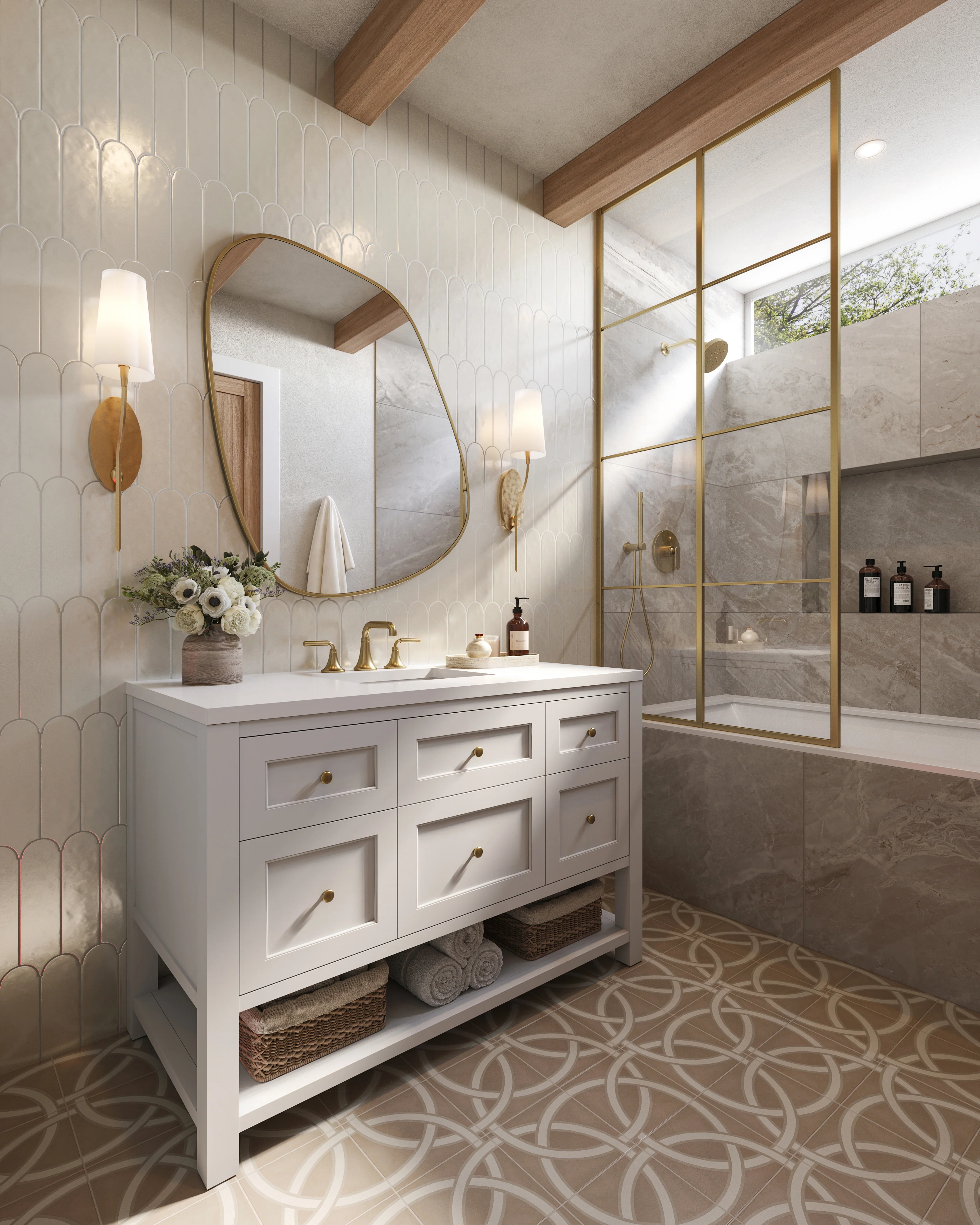 Blair 24 x 48 Matte Porcelain Tile in Oniciata Beige - Image 13