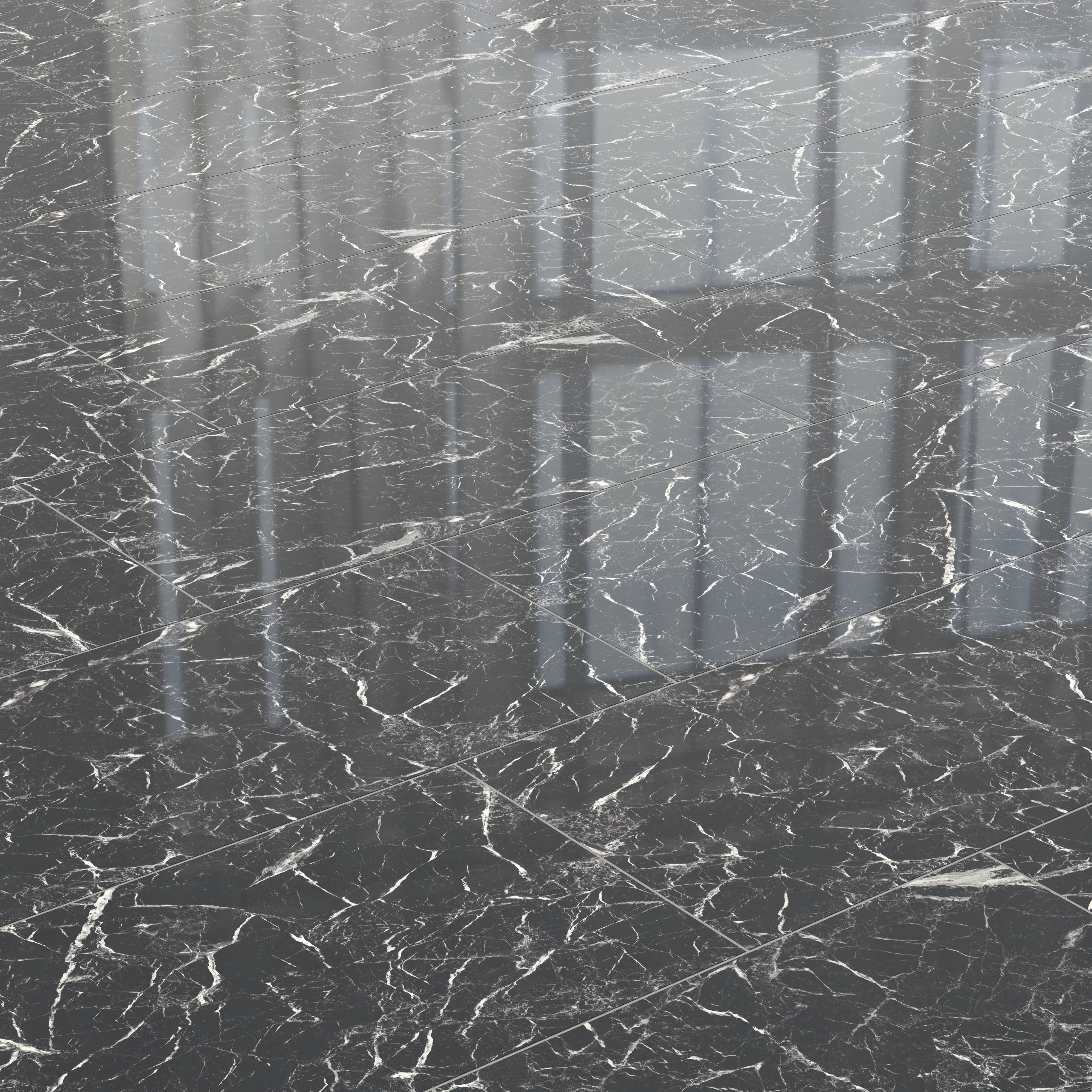 Blair 24 x 48 Polished Porcelain Tile in Marmo Black - Image 6