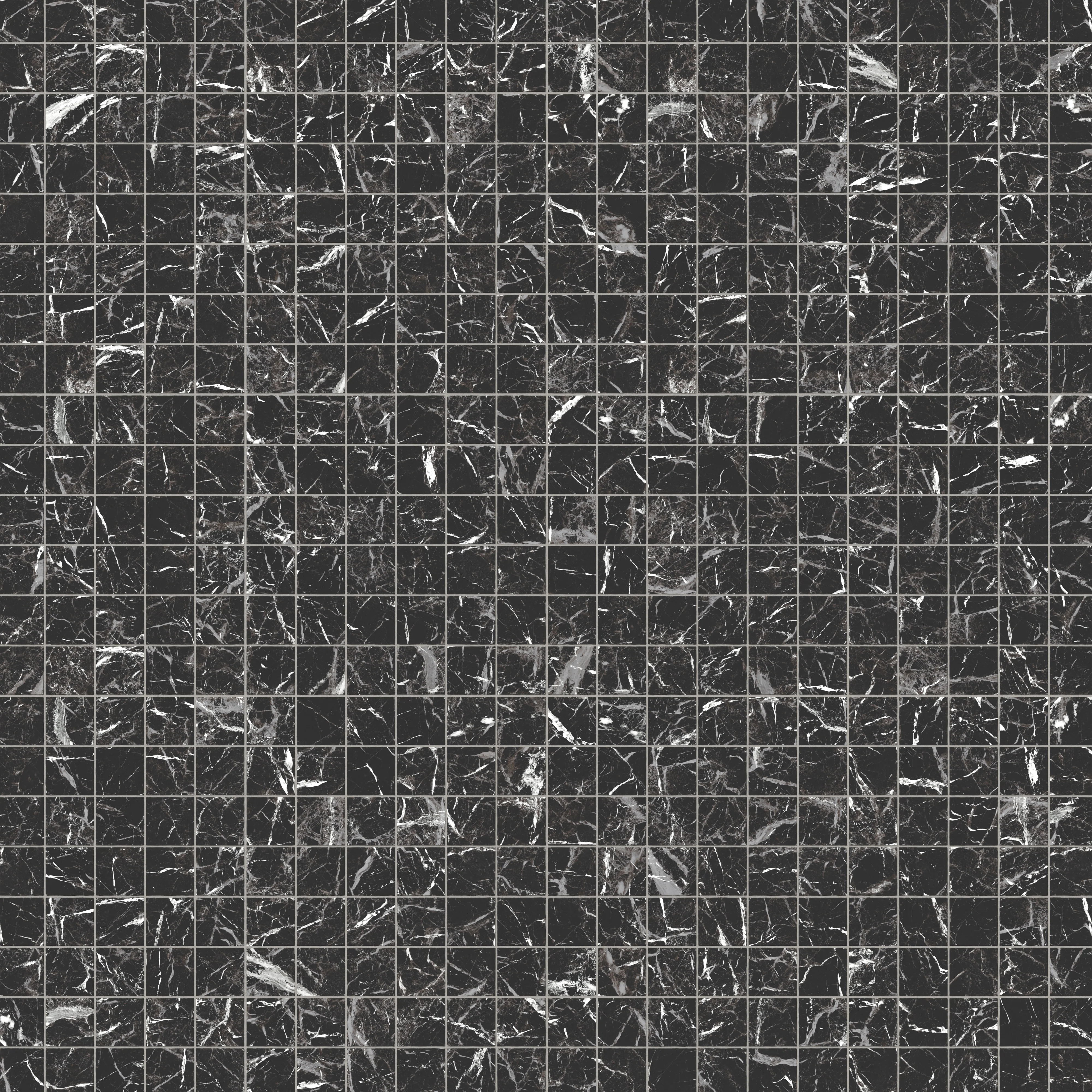 Blair 2 x 2 Matte Porcelain Mosaic Tile in Marmo Black - Image 4