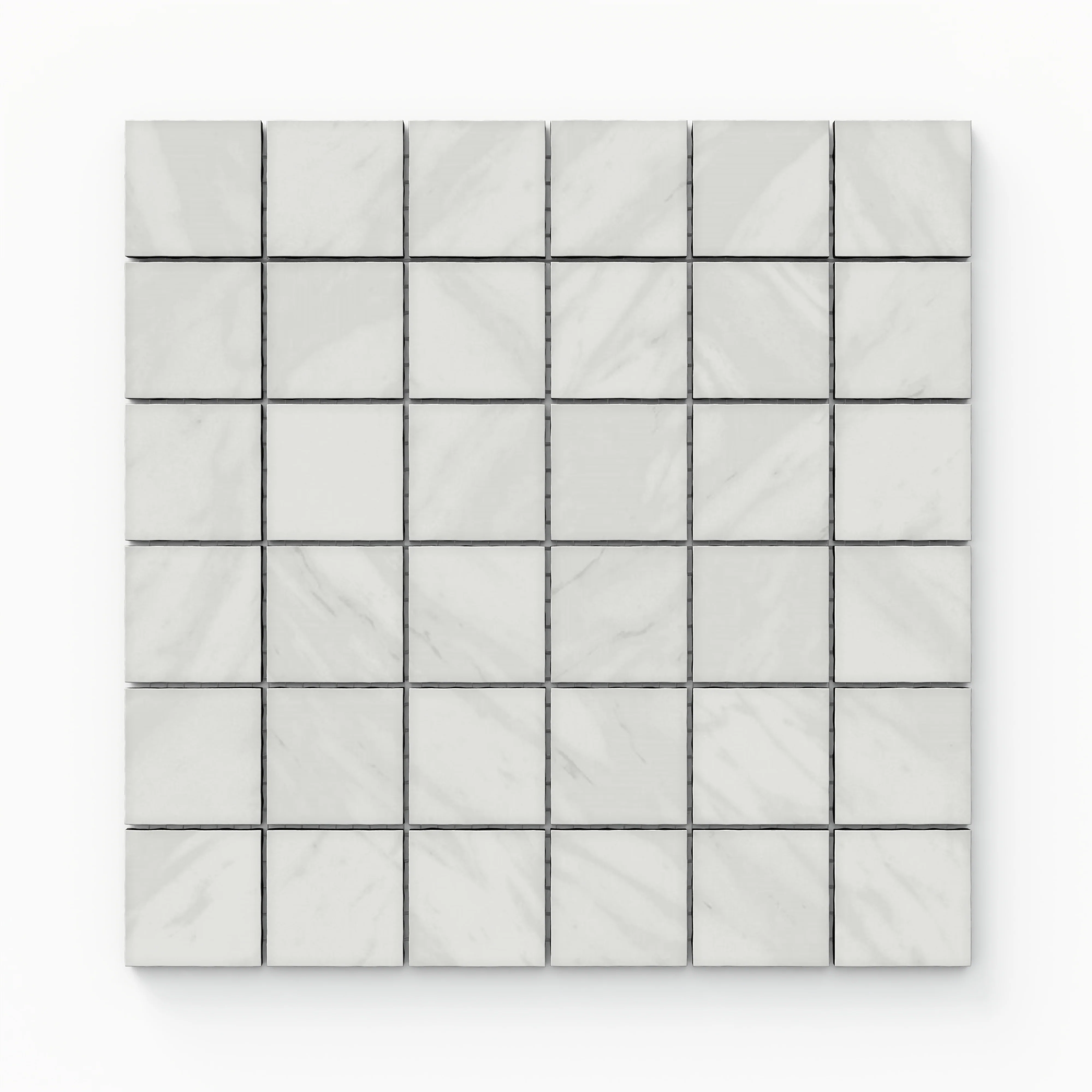 Blair 2 x 2 Matte Porcelain Mosaic Tile in Volakas White