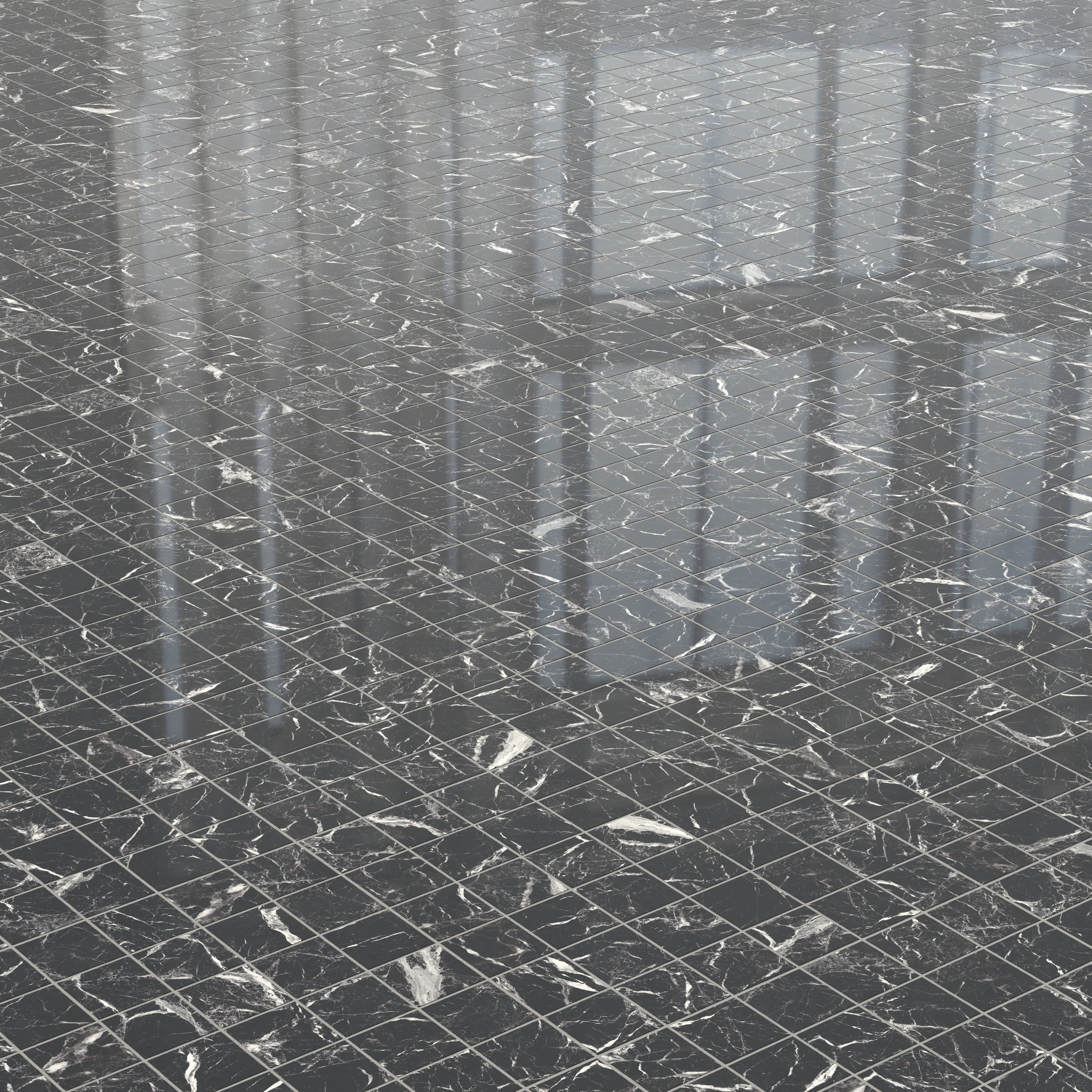 Blair 2 x 2 Polished Porcelain Mosaic Tile in Marmo Black - Image 3