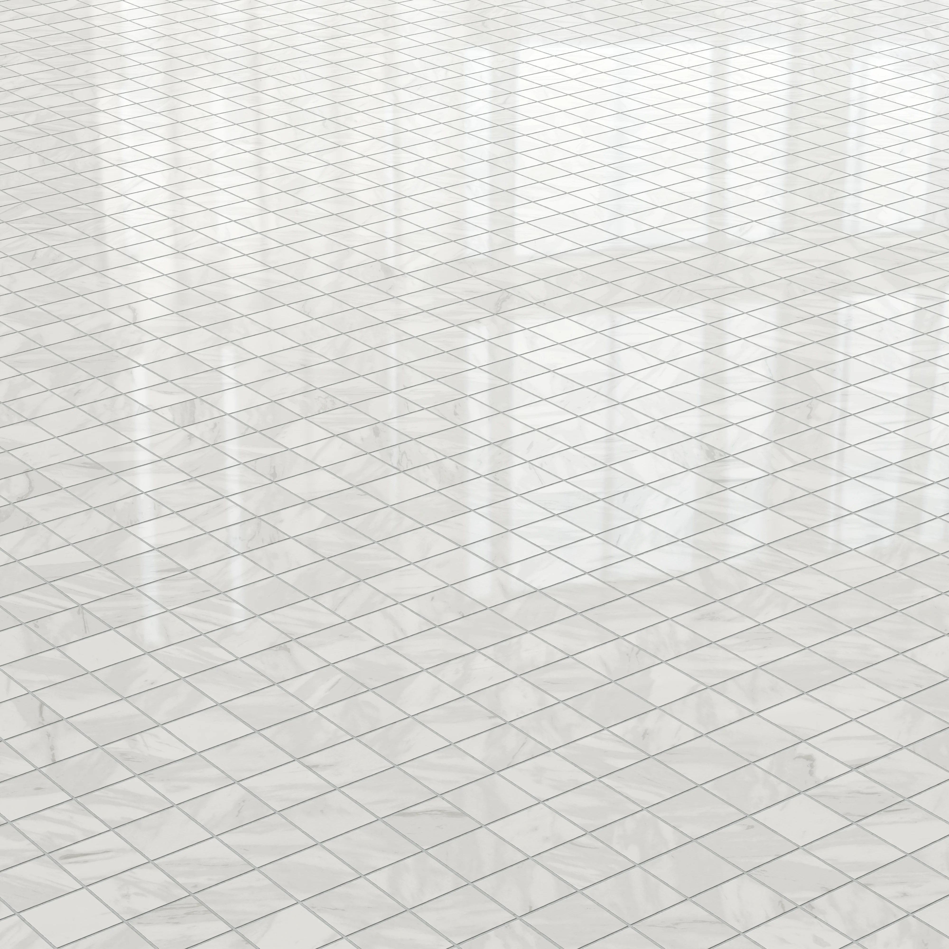 Blair 2 x 2 Polished Porcelain Mosaic Tile in Volakas White - Image 3