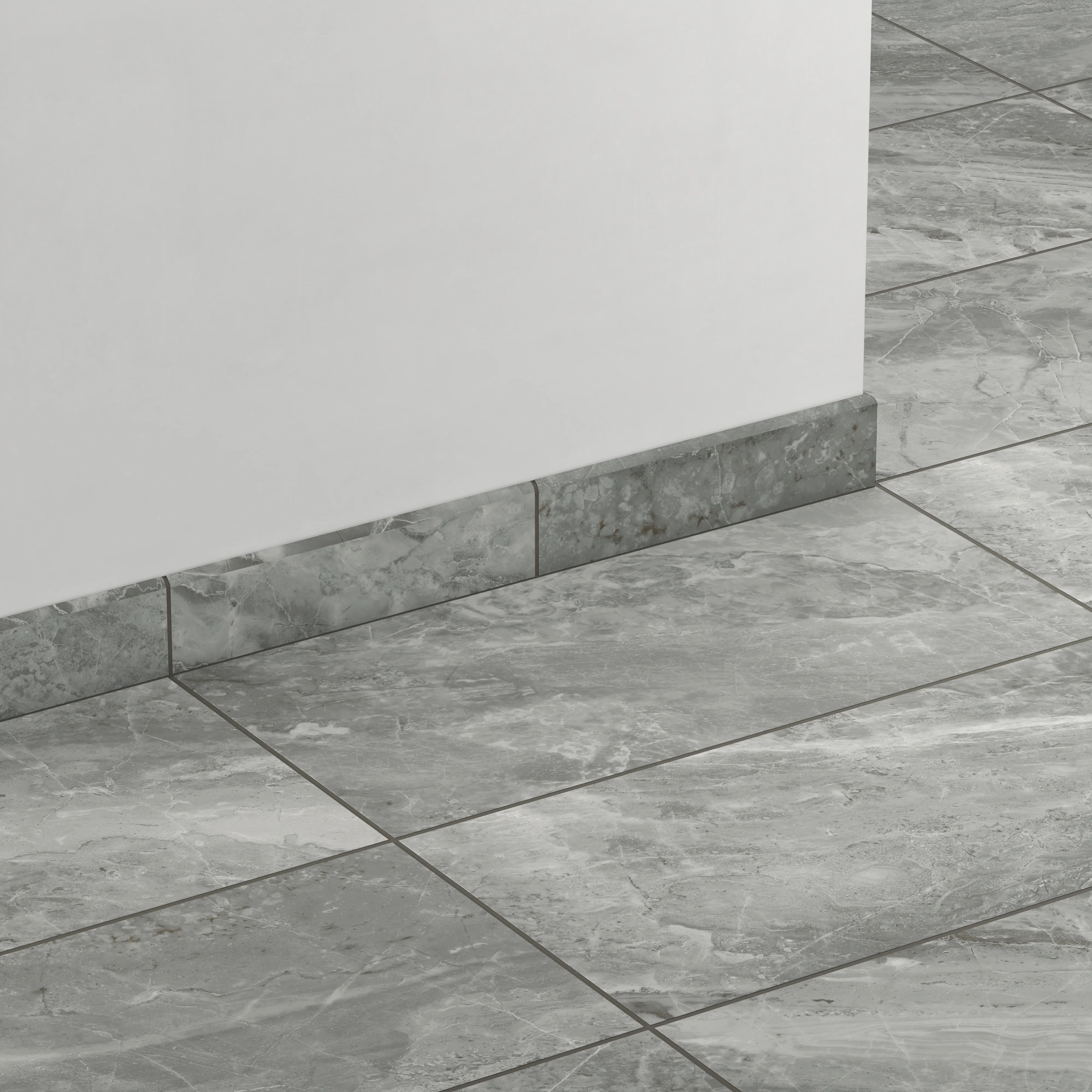 Blair 3 x 12 Matte Porcelain Bullnose Tile in Oniciata Grey - Image 3