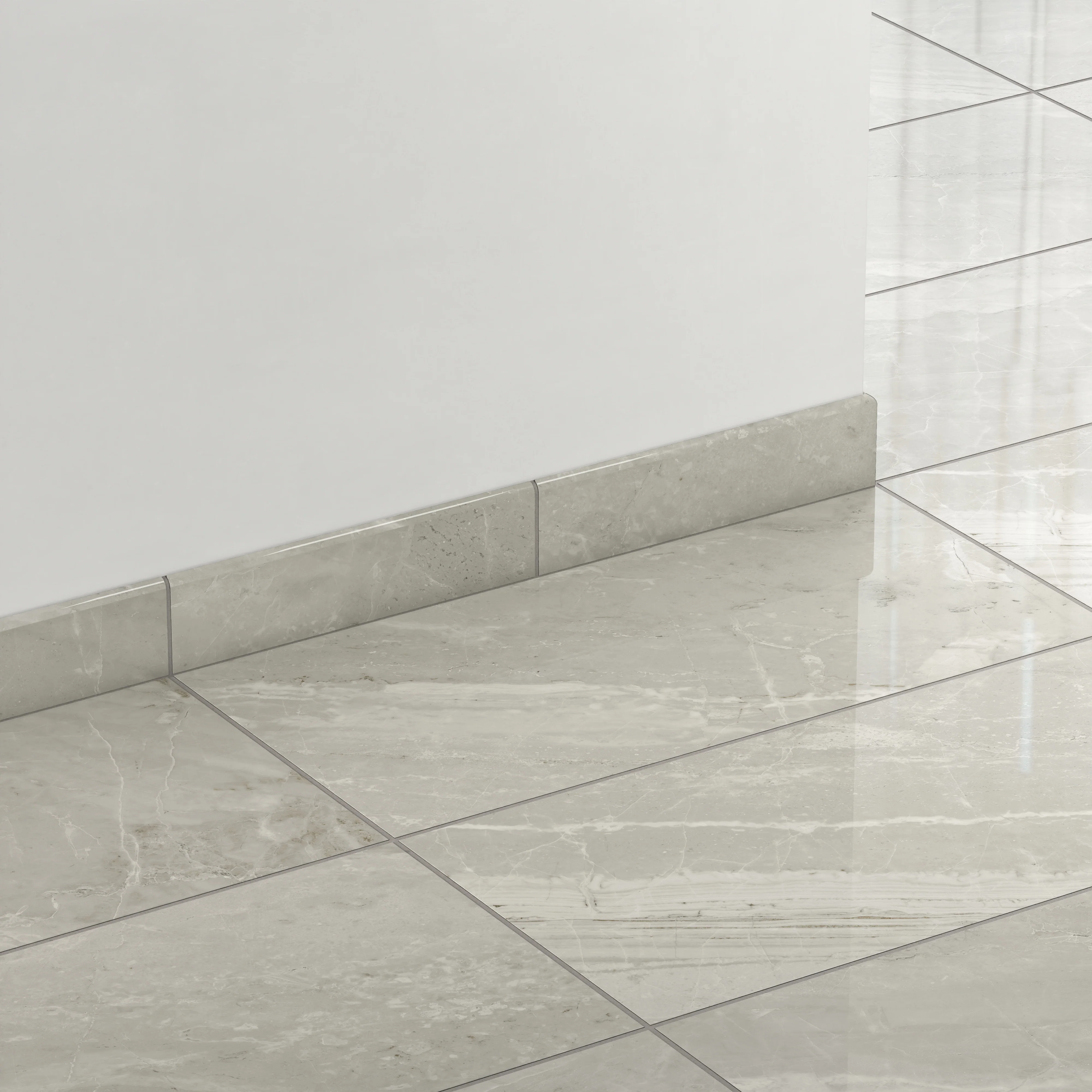 Blair 3 x 12 Polished Porcelain Bullnose Tile in Oniciata Beige - Image 3