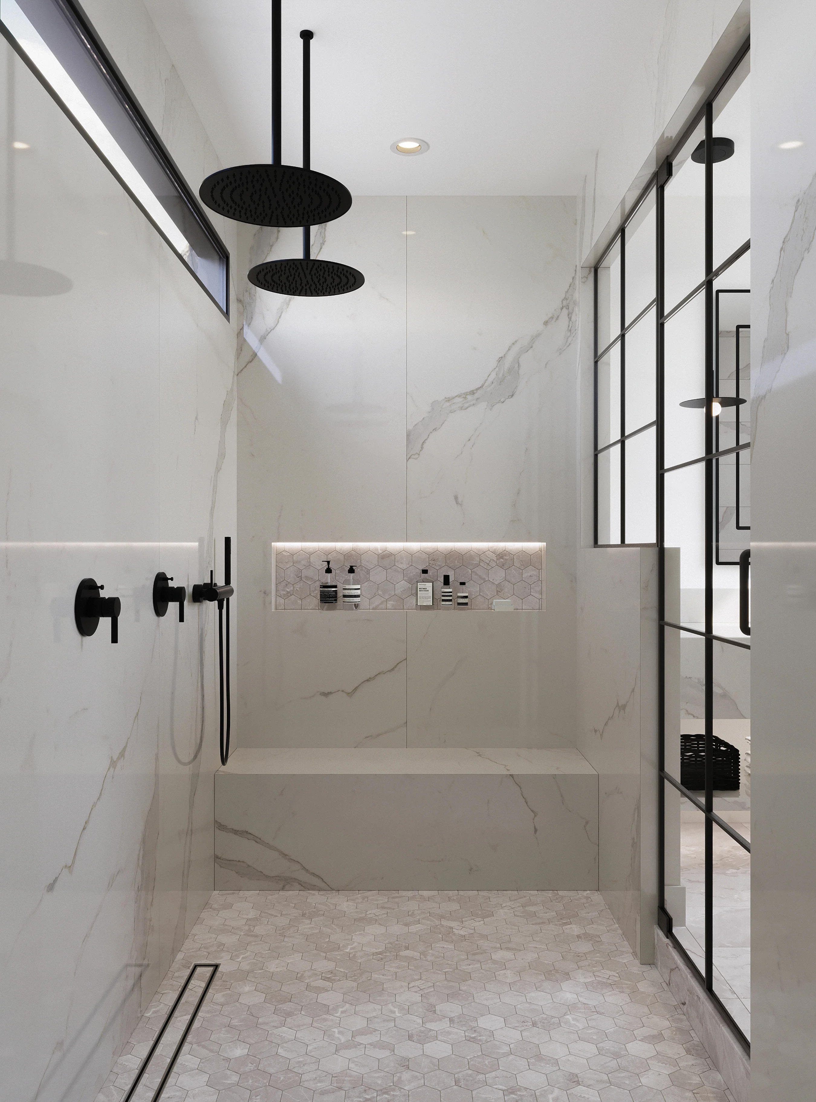 Blair 3 x 3 Matte Porcelain Hexagon Mosaic Tile in Oniciata Beige - Image 2