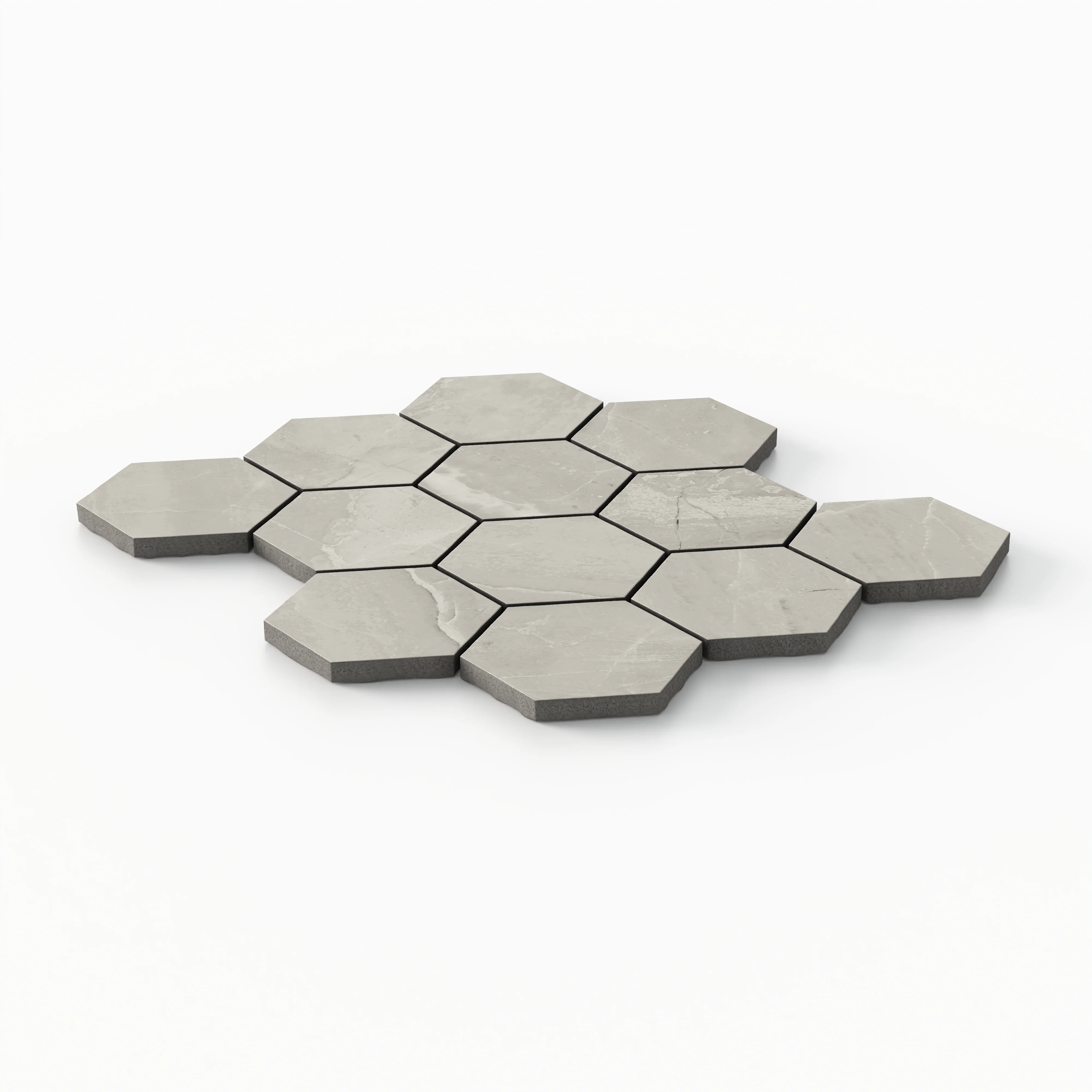 Blair 3 x 3 Matte Porcelain Hexagon Mosaic Tile in Oniciata Beige - Image 3