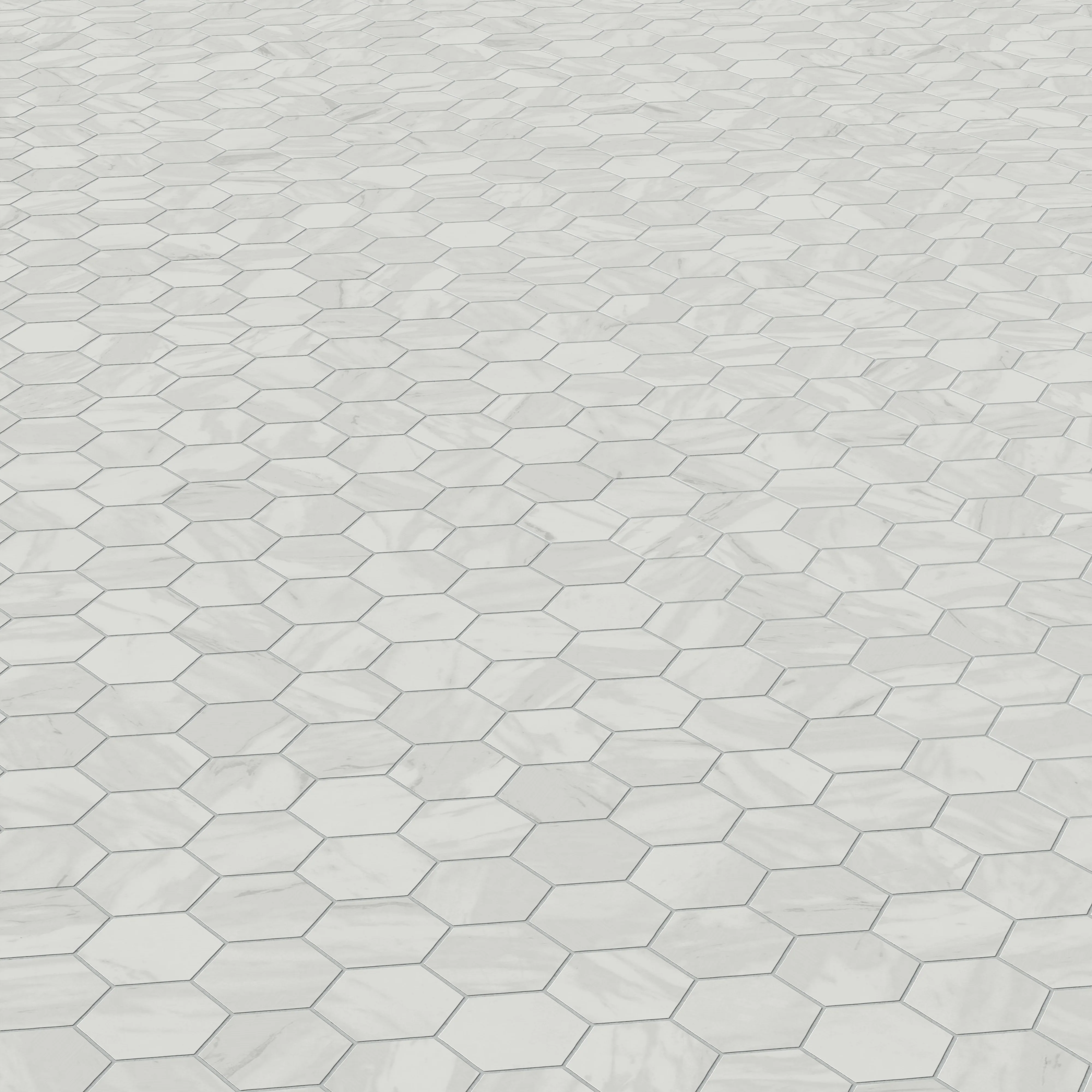 Blair 3 x 3 Matte Porcelain Hexagon Mosaic Tile in Volakas White - Image 4