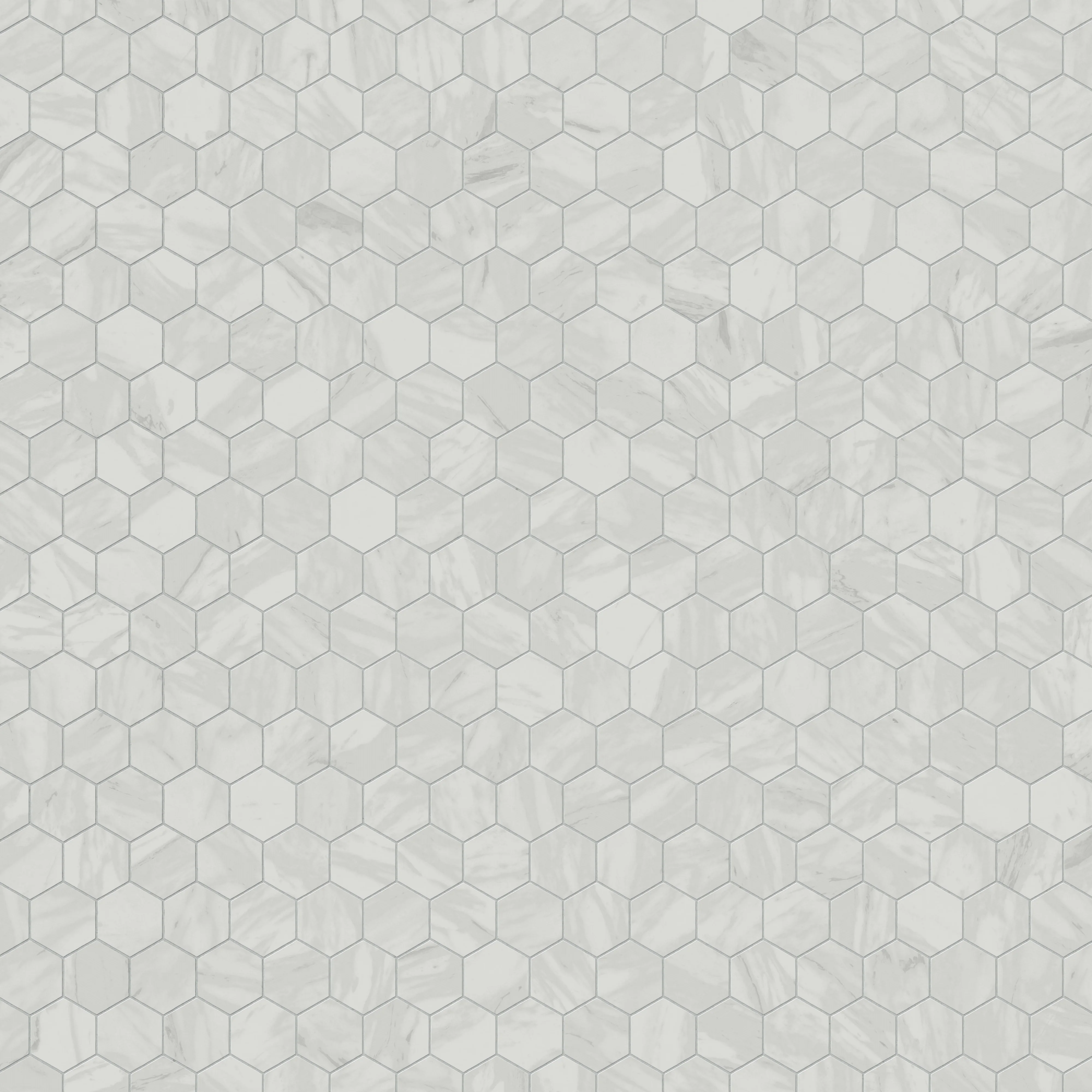 Blair 3 x 3 Matte Porcelain Hexagon Mosaic Tile in Volakas White - Image 5