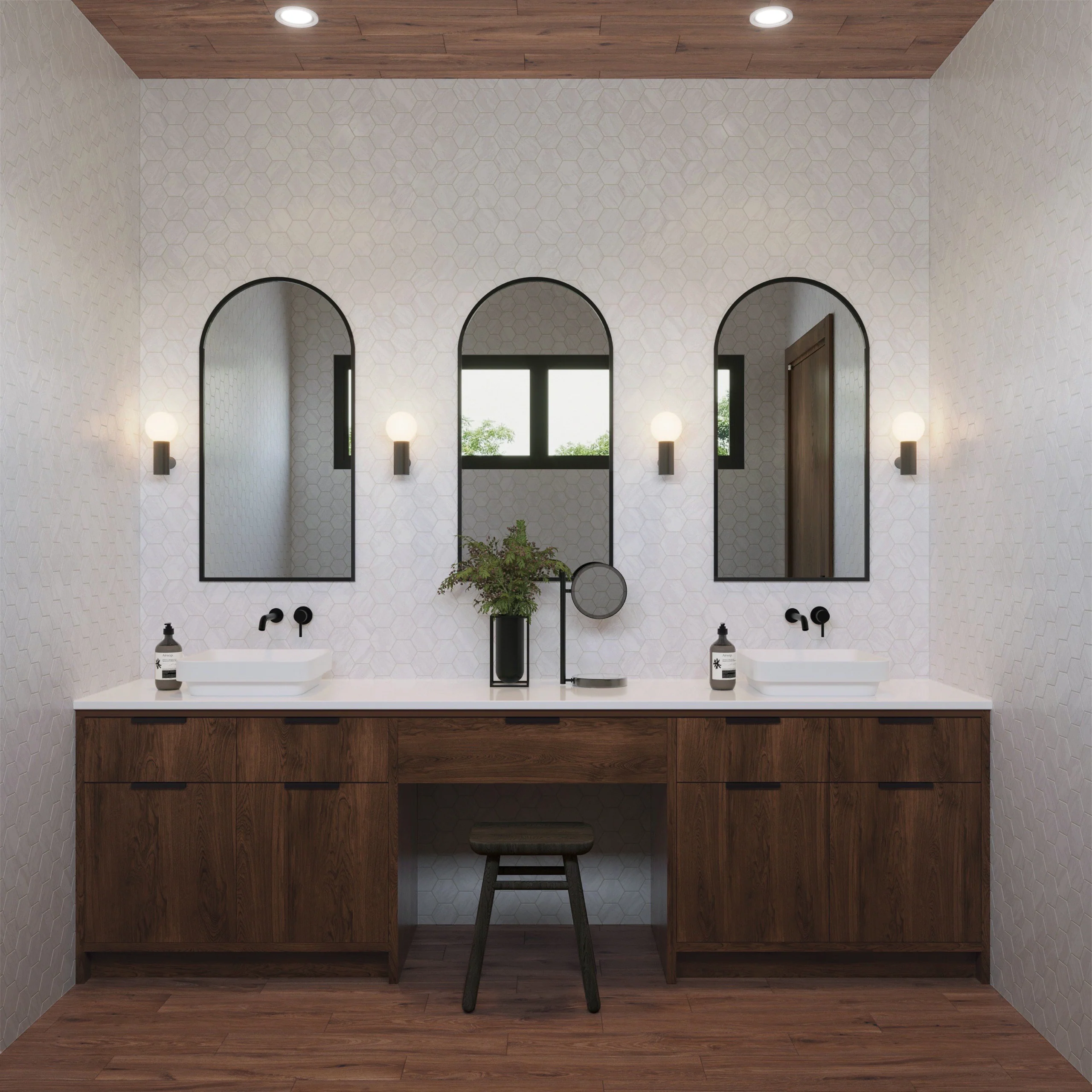 Blair 3 x 3 Matte Porcelain Hexagon Mosaic Tile in Volakas White - Image 6