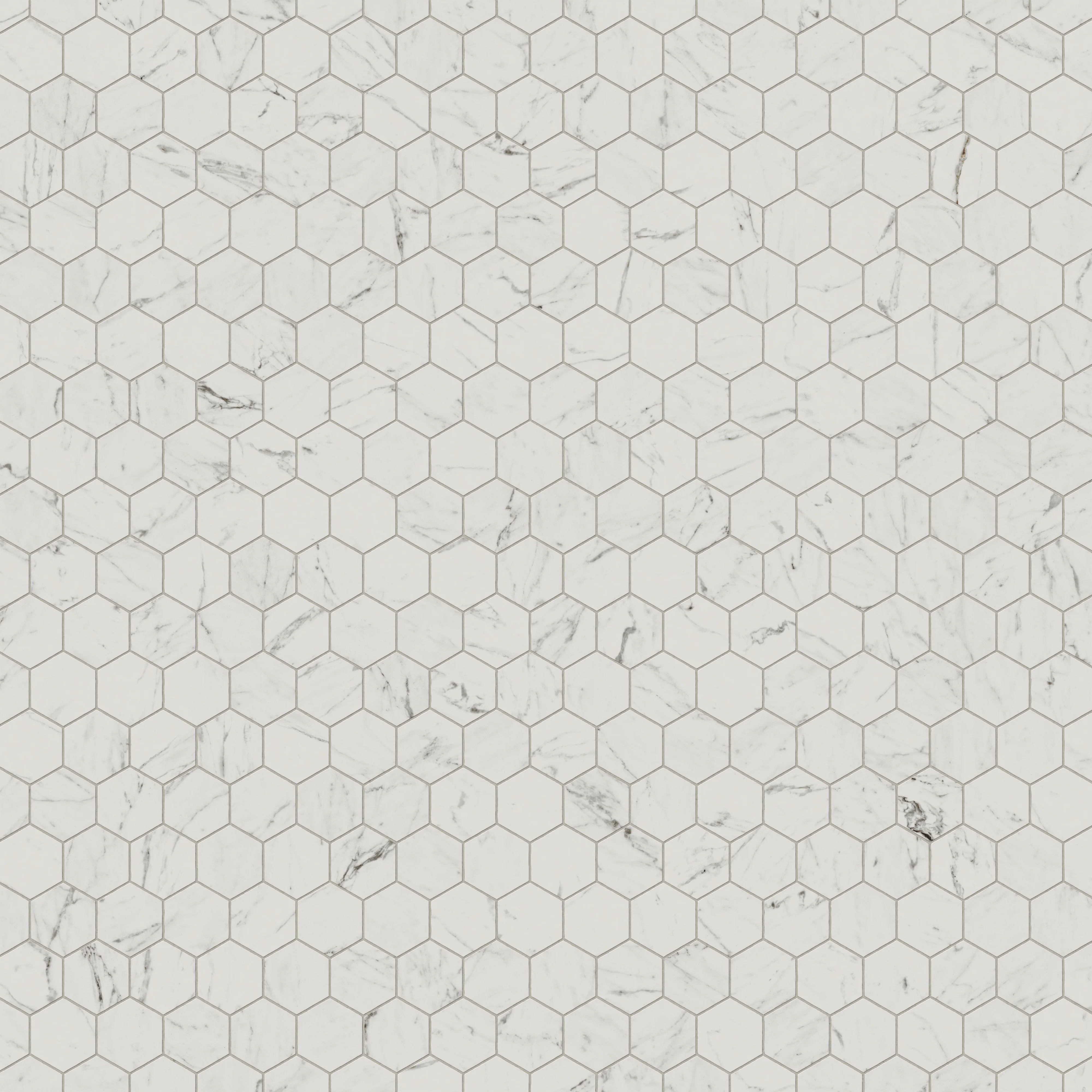 Blair 3 x 3 Polished Porcelain Hexagon Mosaic Tile in White Carrara - Image 4