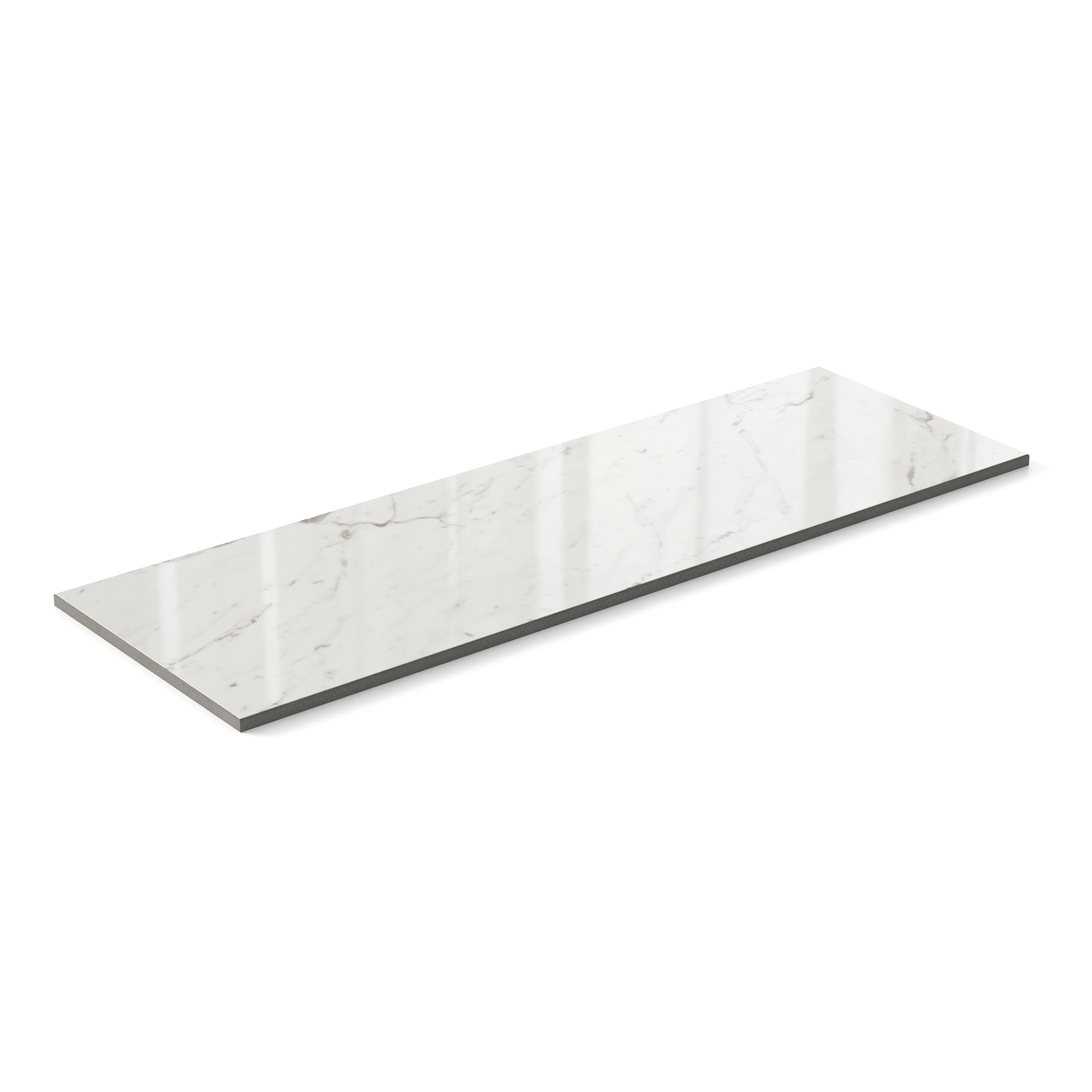 Blair 8 x 24 Polished Porcelain Tile in White Carrara - Image 3