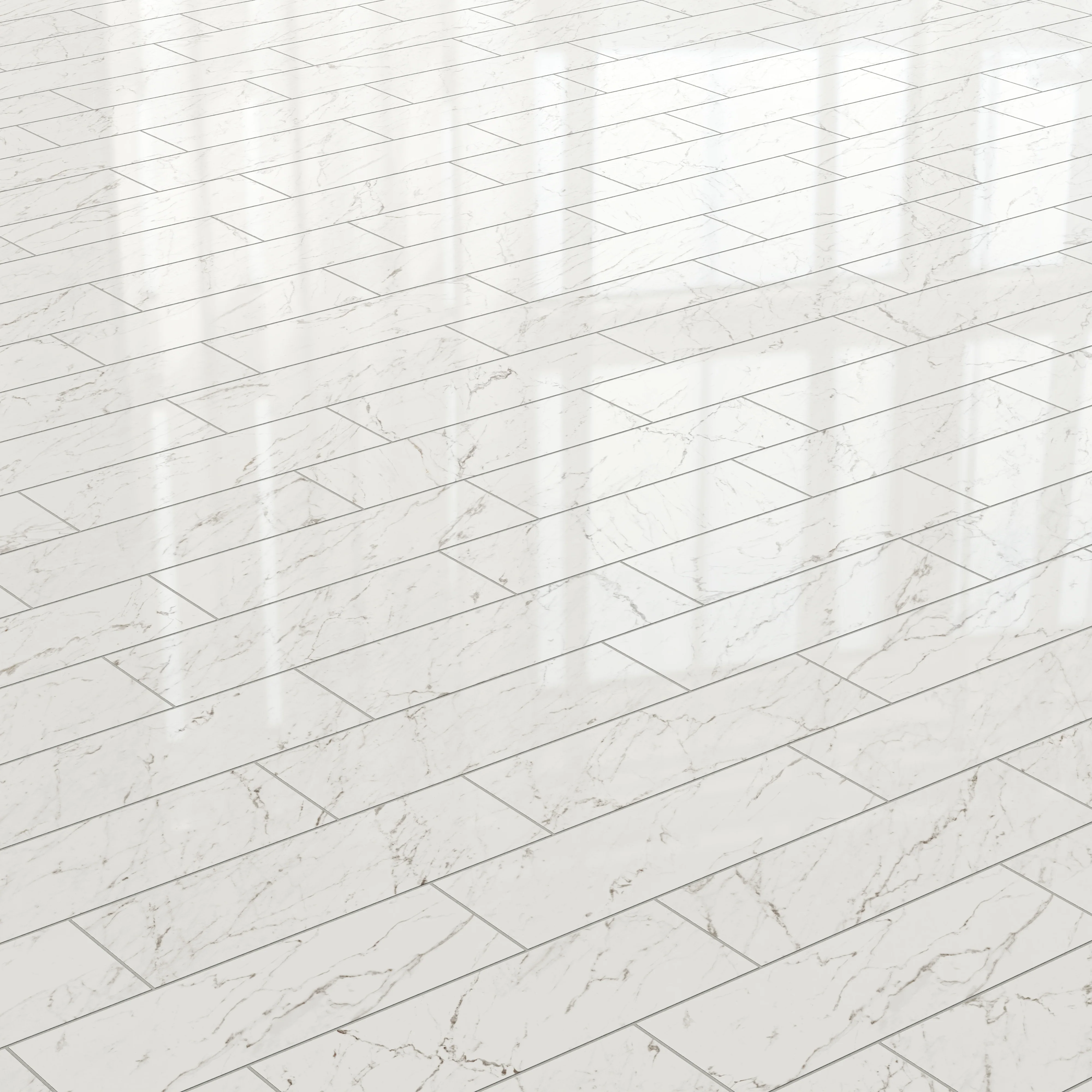 Blair 8 x 24 Polished Porcelain Tile in White Carrara - Image 7