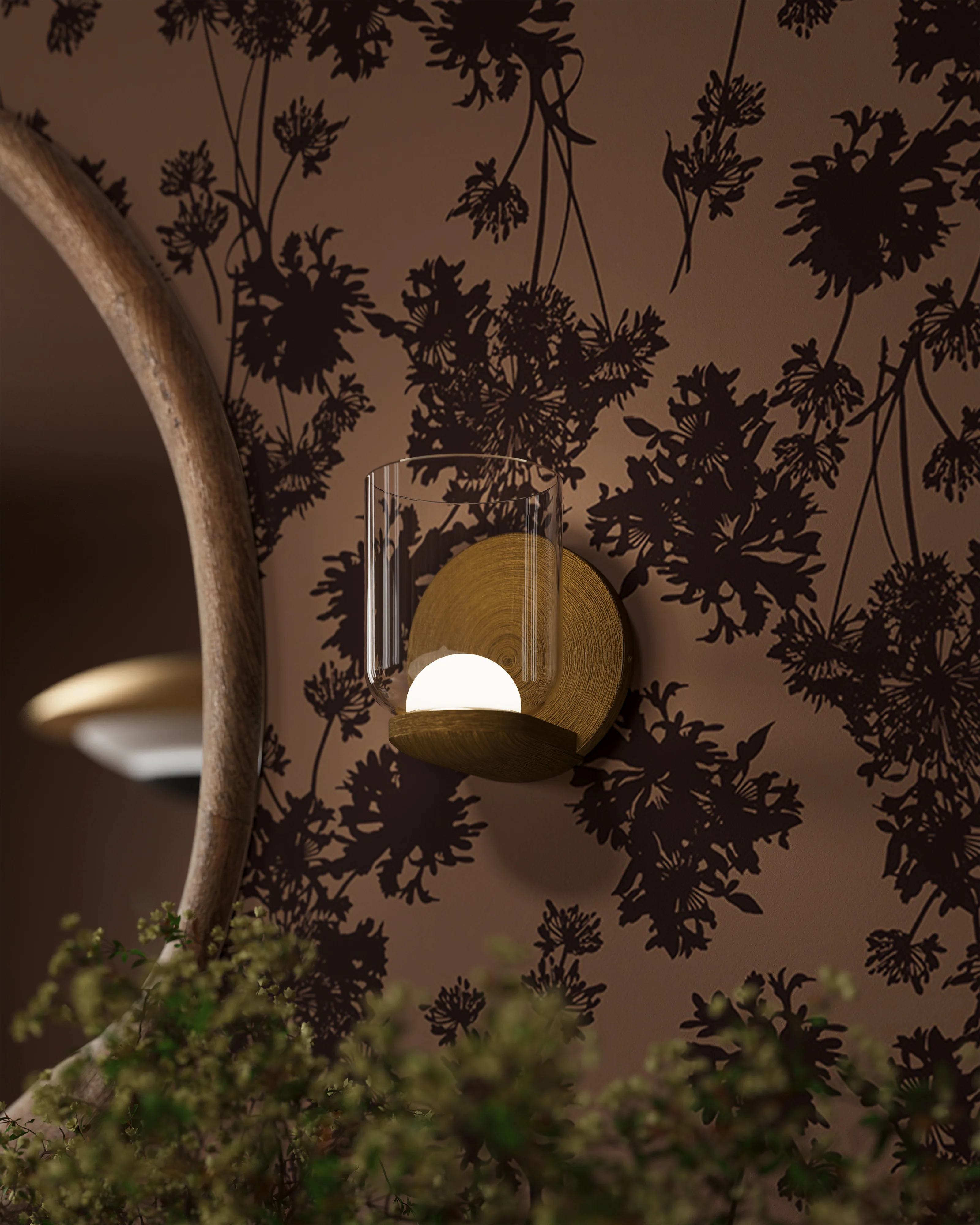 Blake 4" LED Wall Sconce in Brushed Gold/Clear - Image 2