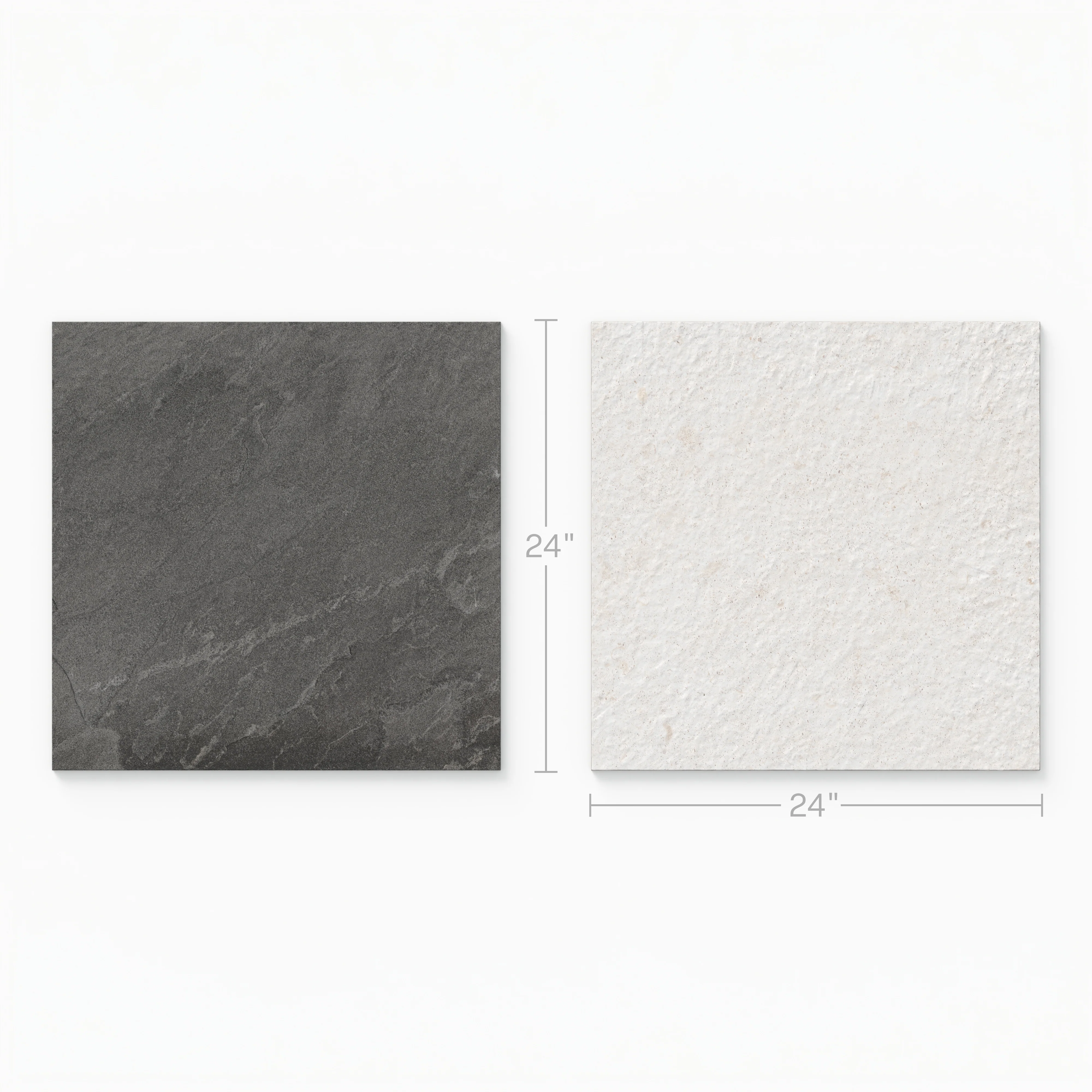 Bowden 24 x 24 Checkerboard Grip 2cm Porcelain Paver Tile in Charcoal & Canvas - Image 3