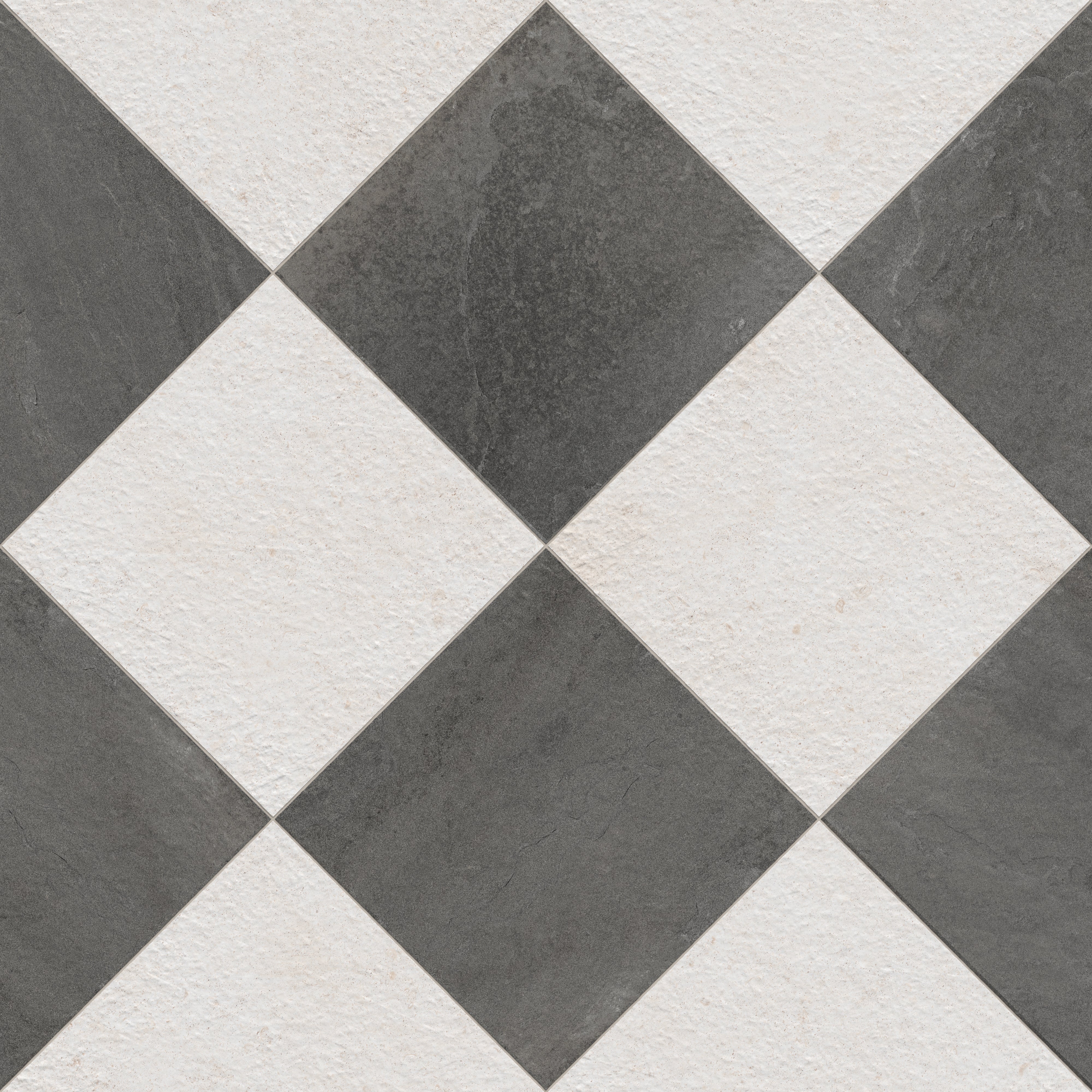 Bowden 24 x 24 Checkerboard Grip 2cm Porcelain Paver Tile in Charcoal & Canvas - Image 7