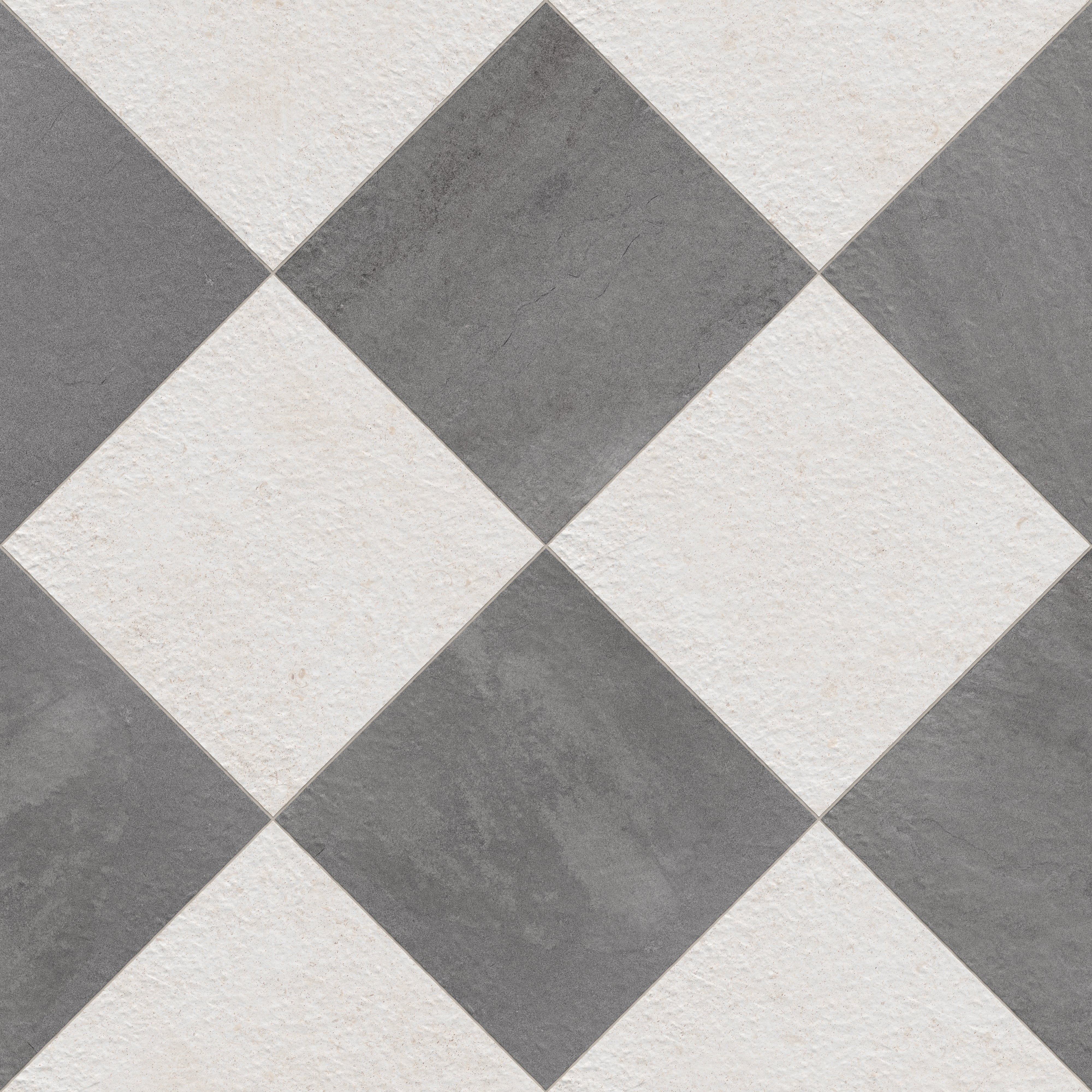 Bowden 24 x 24 Checkerboard Grip 2cm Porcelain Paver Tile in Graphite & Canvas - Image 7