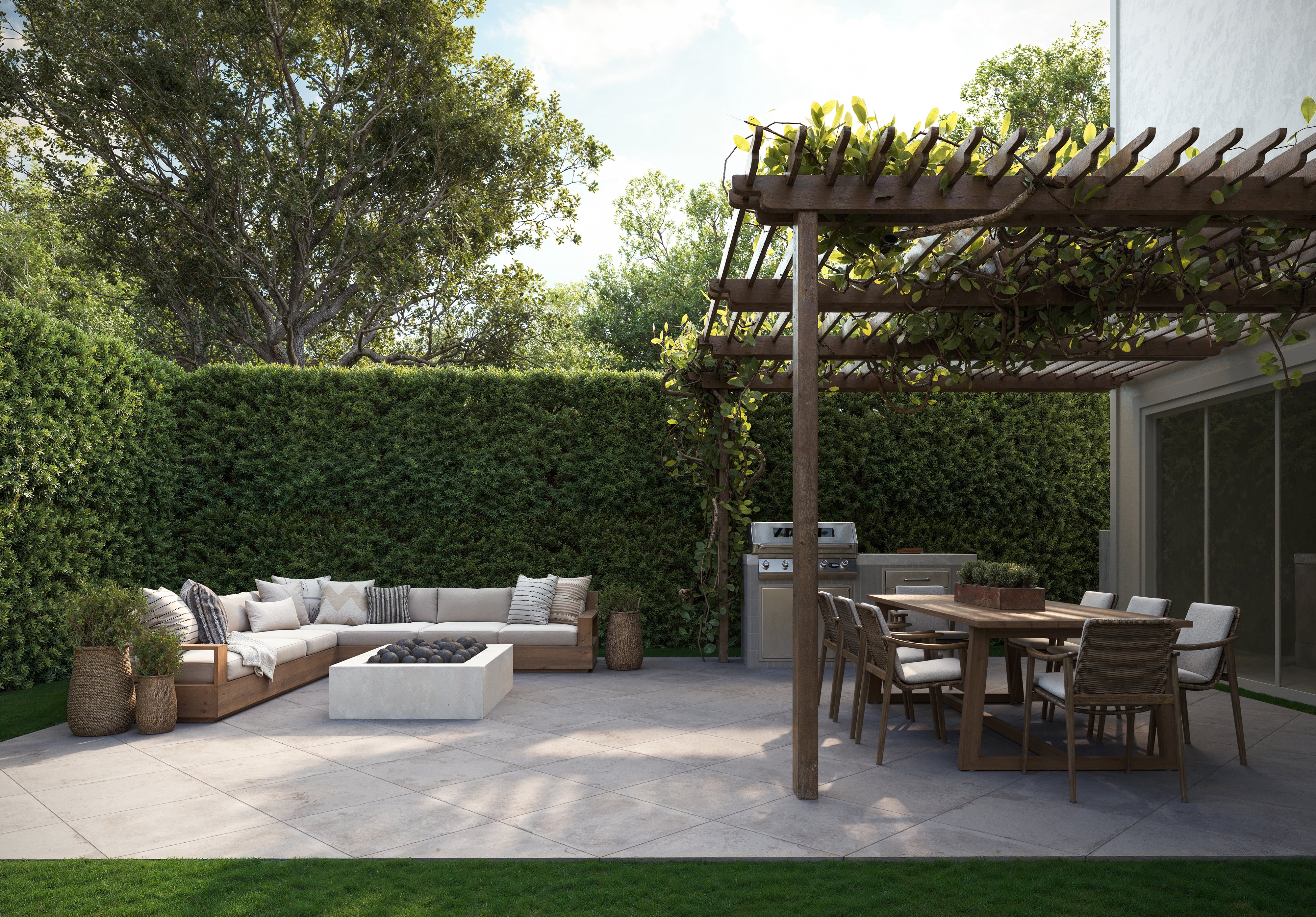 Bowden 24 x 24 Grip Porcelain 2cm Paver in Oat - Image 13