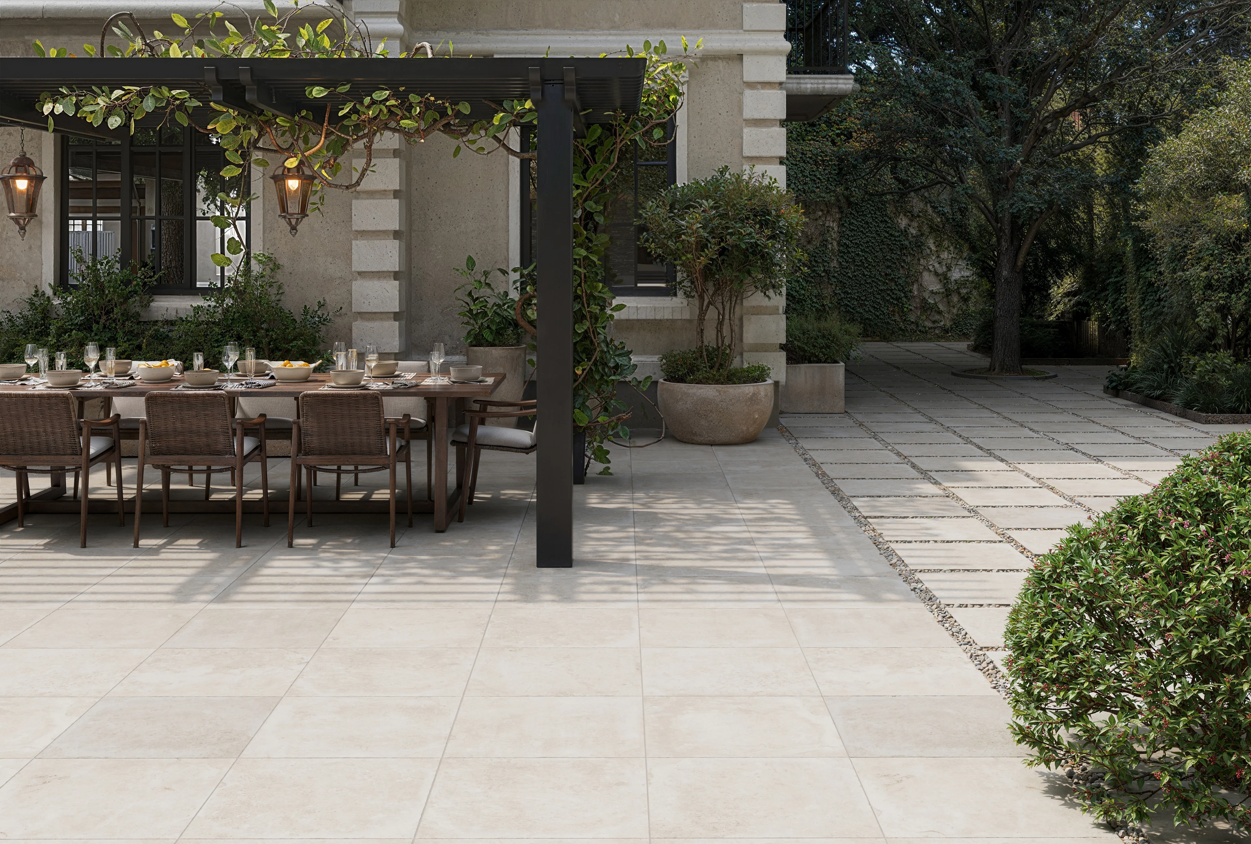 Bowden 24 x 24 Grip Porcelain 2cm Paver in Oat - Image 9
