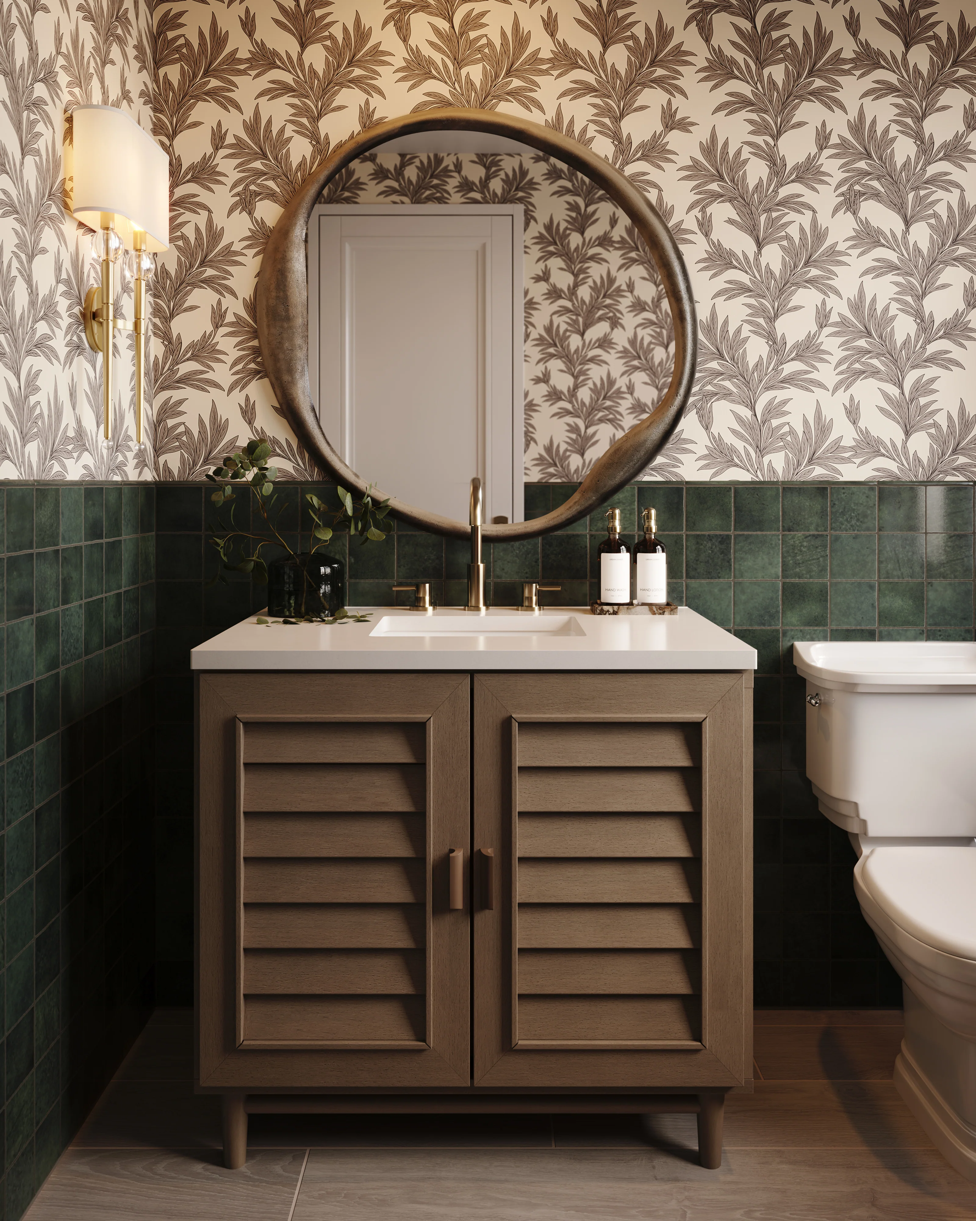 Bower Wallpaper in Black II, 52" x 132" - Image 2