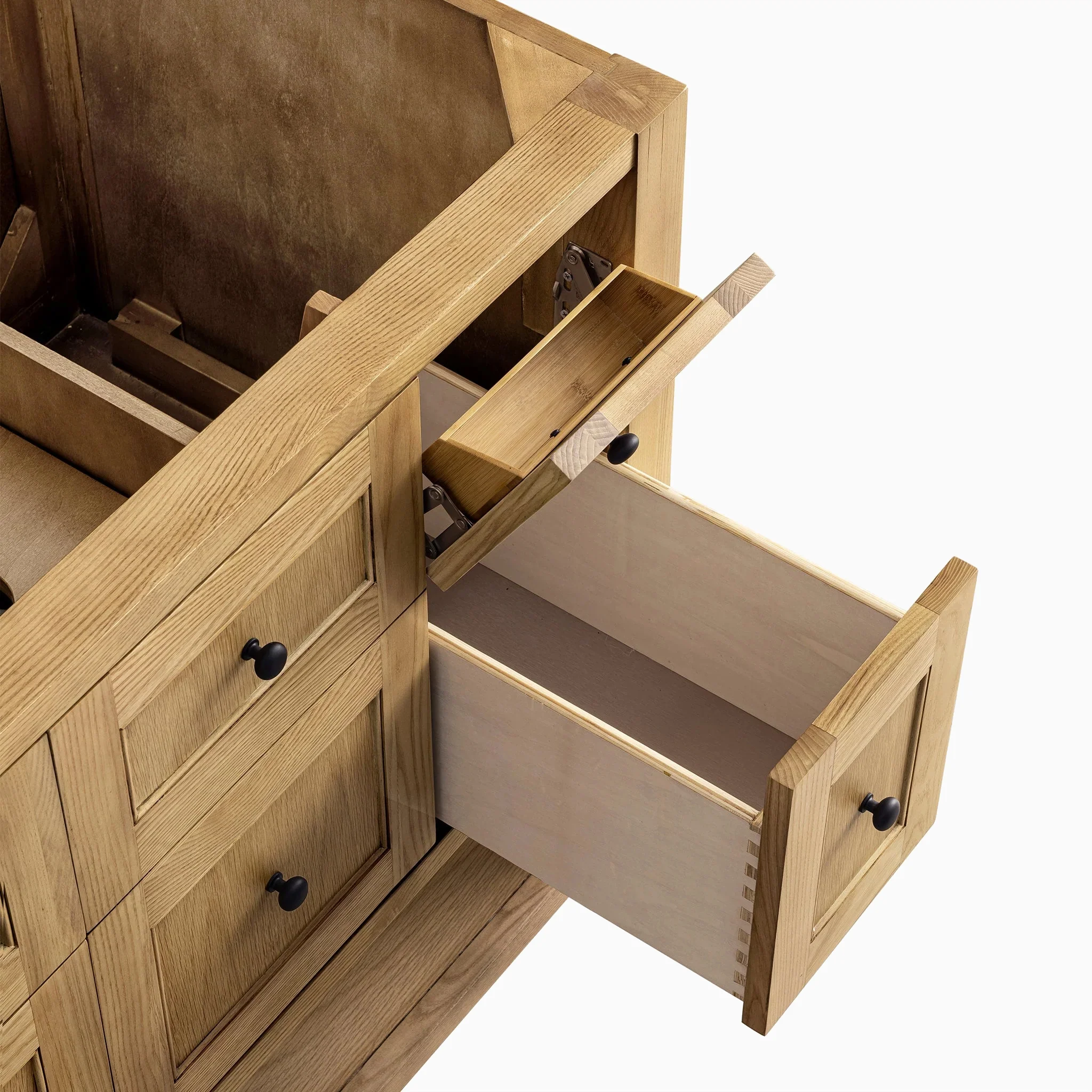 Bridgette 36" Single Vanity in Light Natural Oak with 3 cm White Zeus Quartz Top - Image 6
