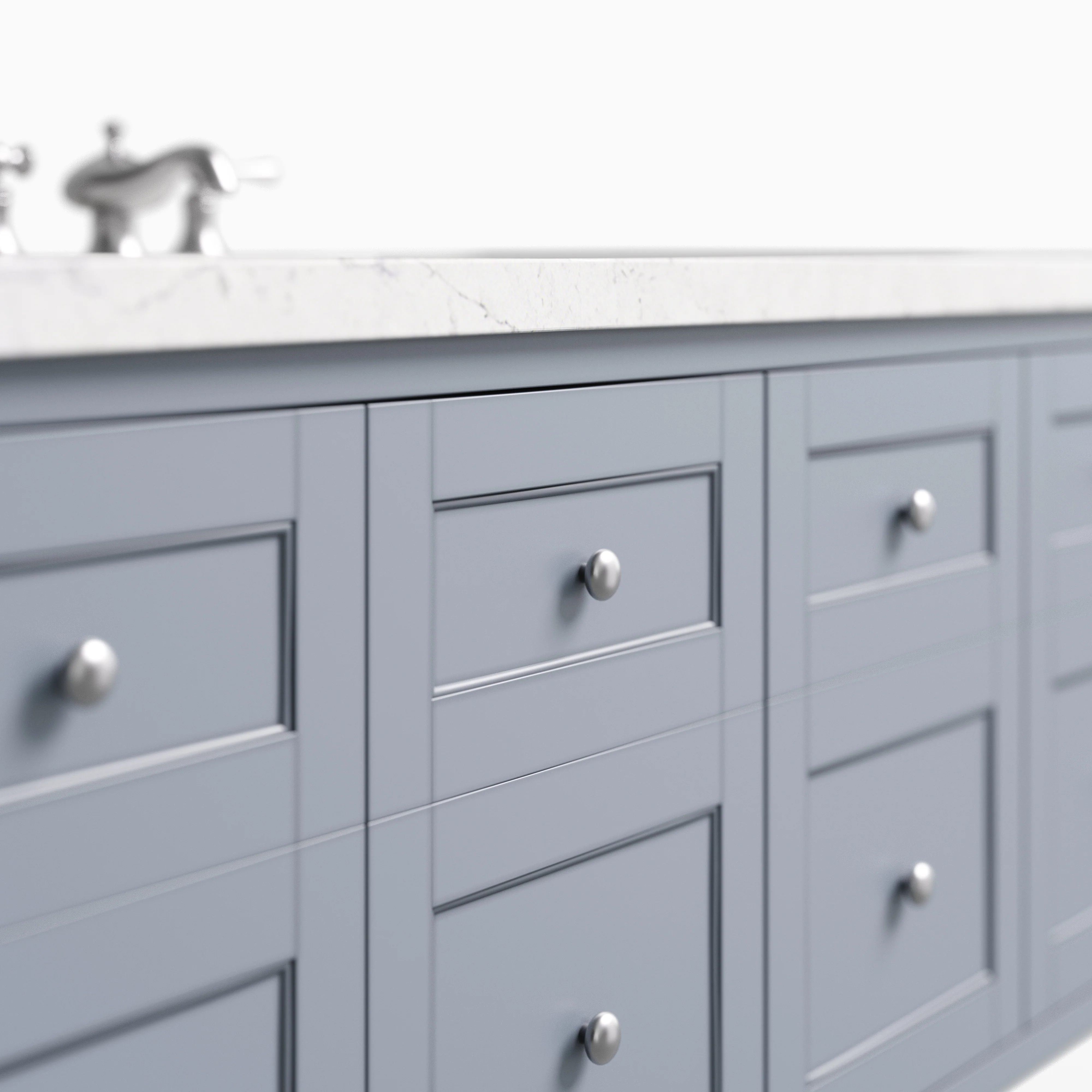Bridgette 60" Single Vanity in Serenity Blue with 3 cm Eternal Jasmine Pearl Quartz Top - Image 4