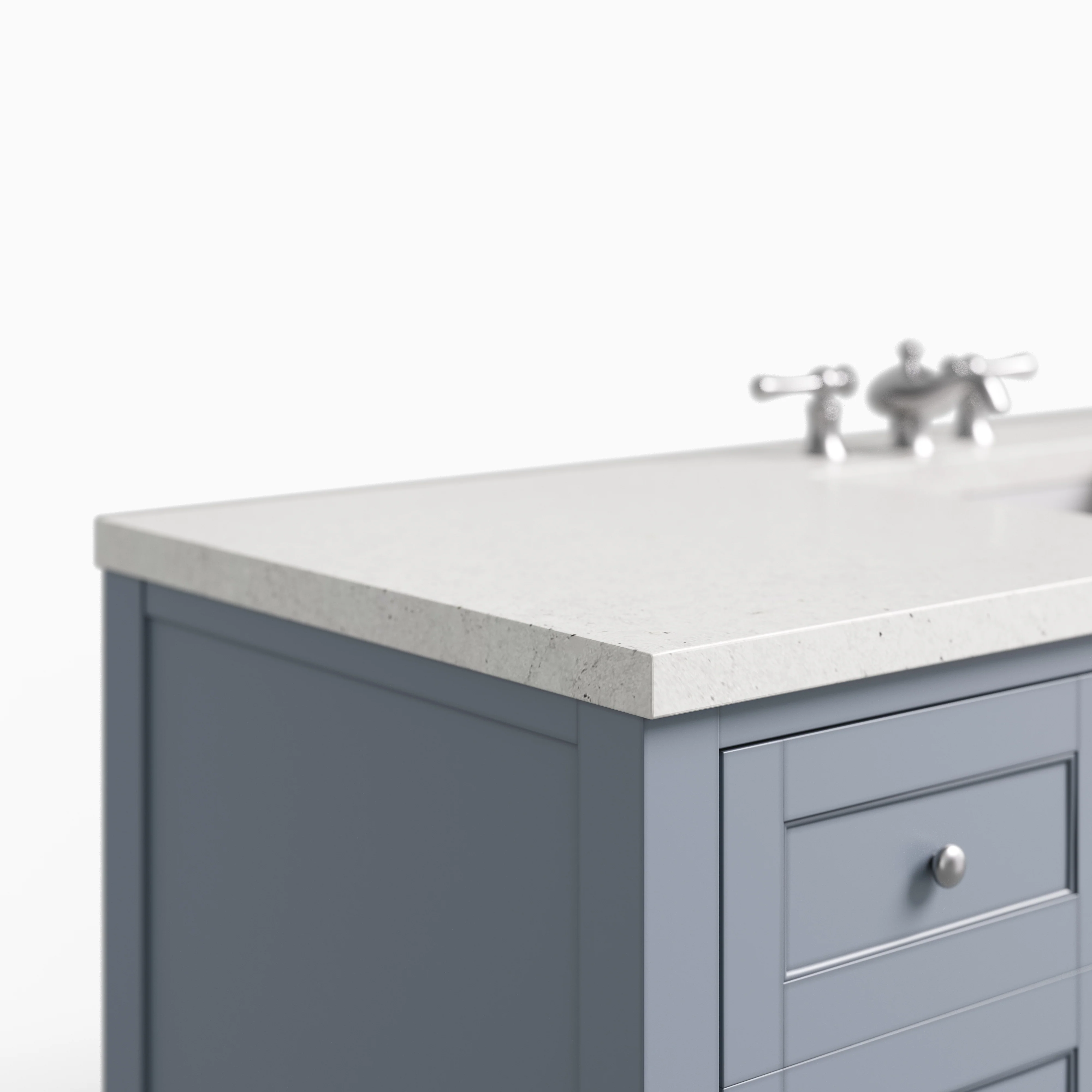 Bridgette 60" Single Vanity in Serenity Blue with 3 cm Lime Delight Quartz Top - Image 4