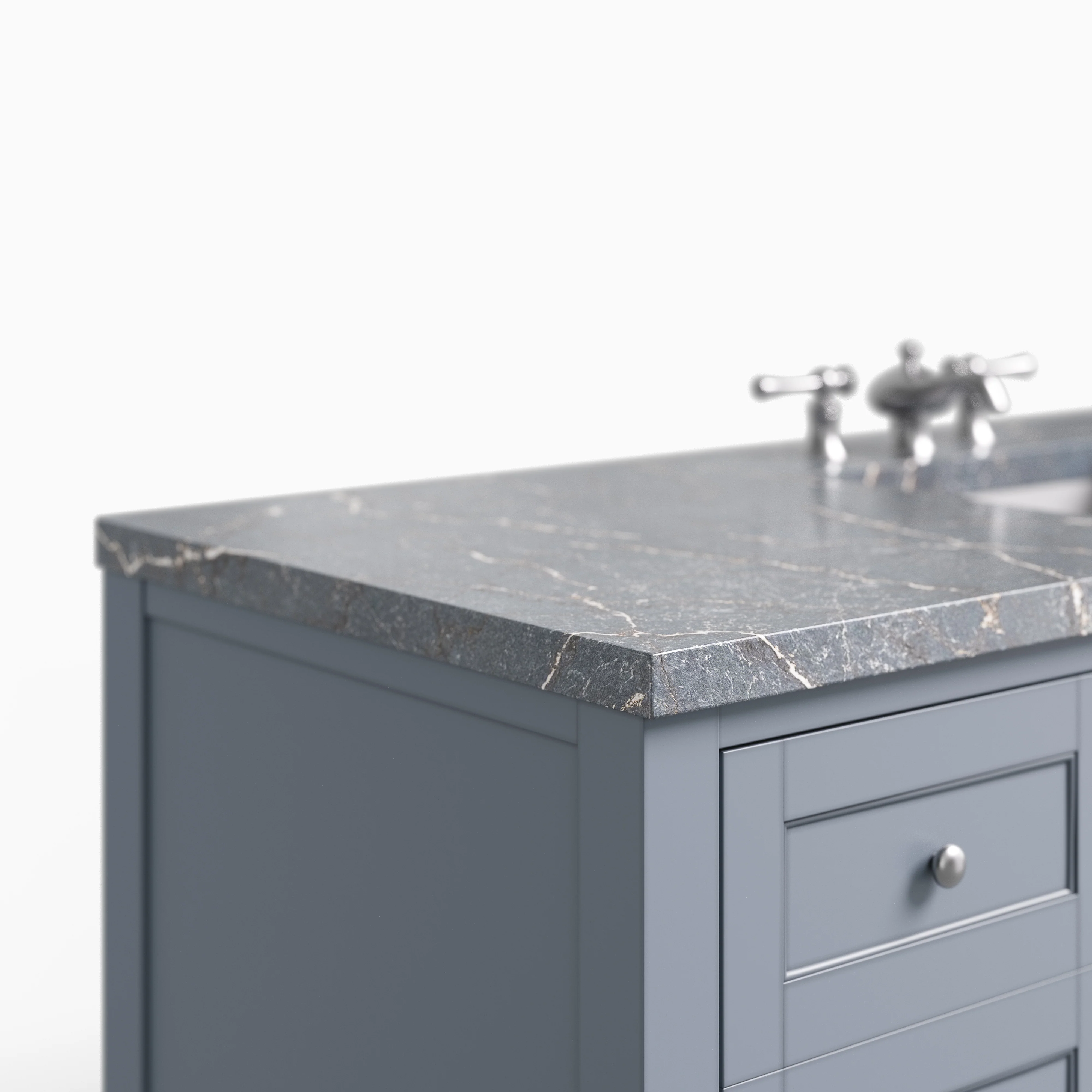 Bridgette 60" Single Vanity in Serenity Blue with 3 cm Parisien Bleu Quartz Top - Image 4