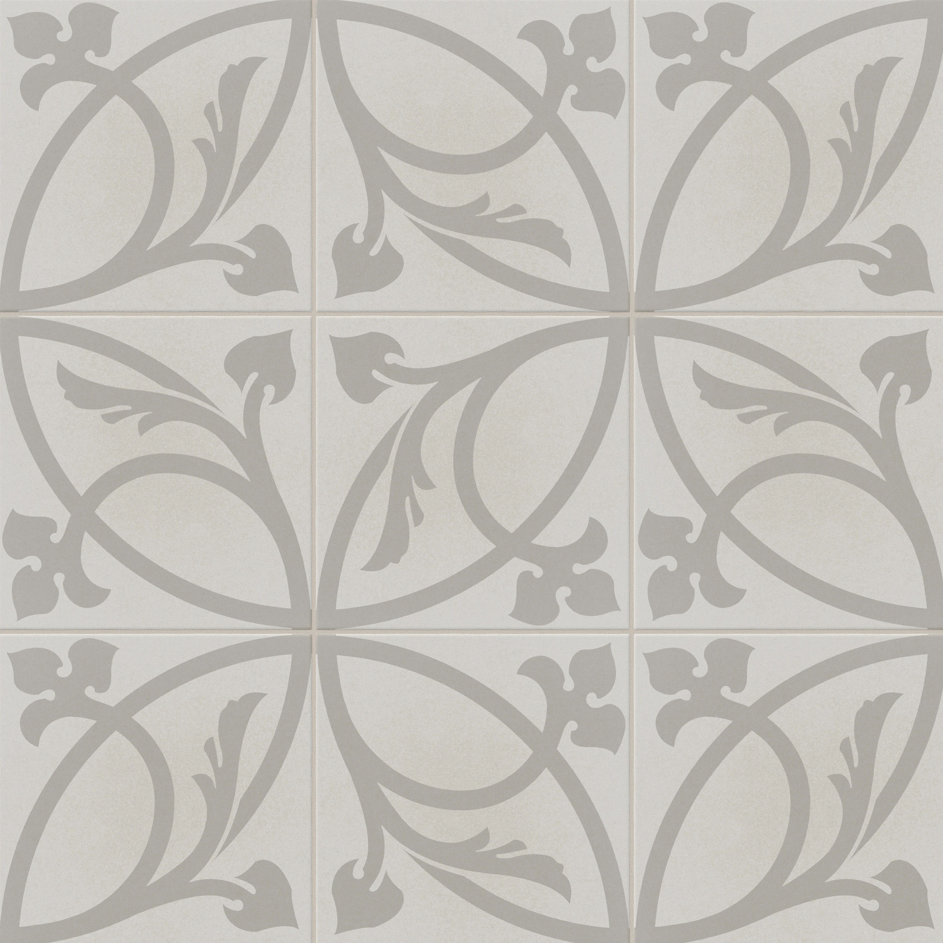 Brielle 8 x 8 Matte Porcelain Tile in Nouveau Fog