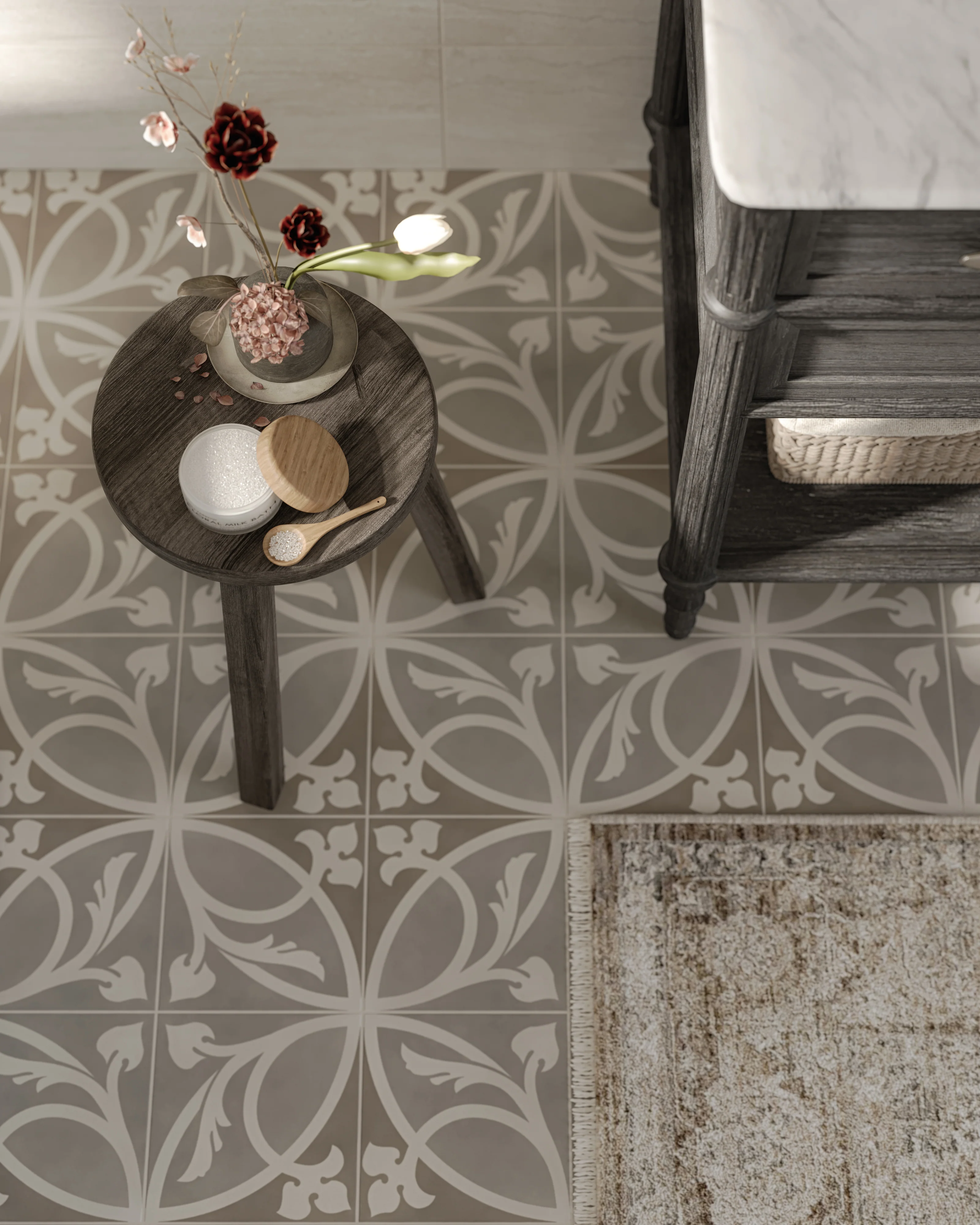 Brielle 8 x 8 Matte Porcelain Tile in Nouveau Stone - Image 2