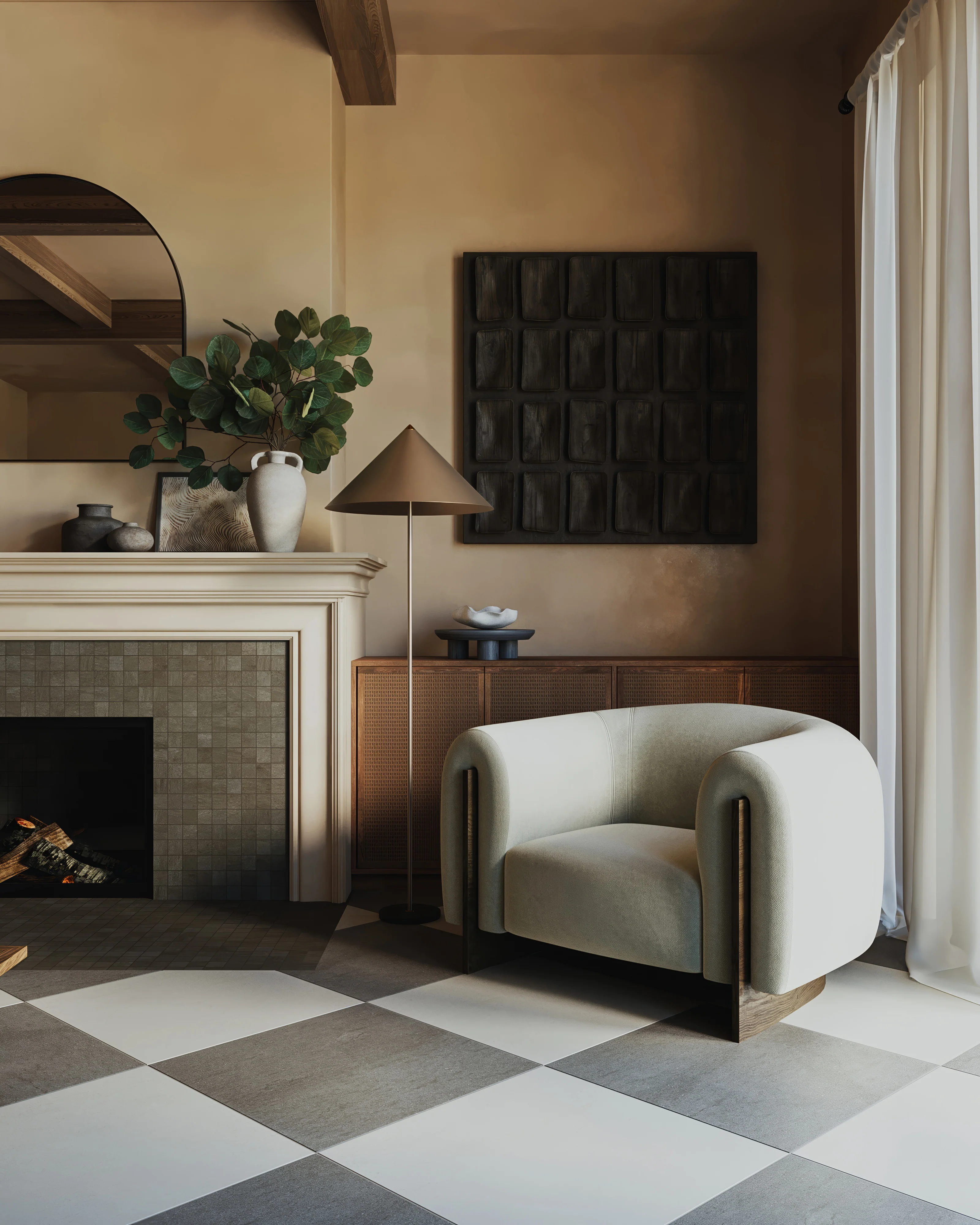 Brody 2 x 2 Matte Porcelain Mosaic Tile in Dark Grey - Image 7