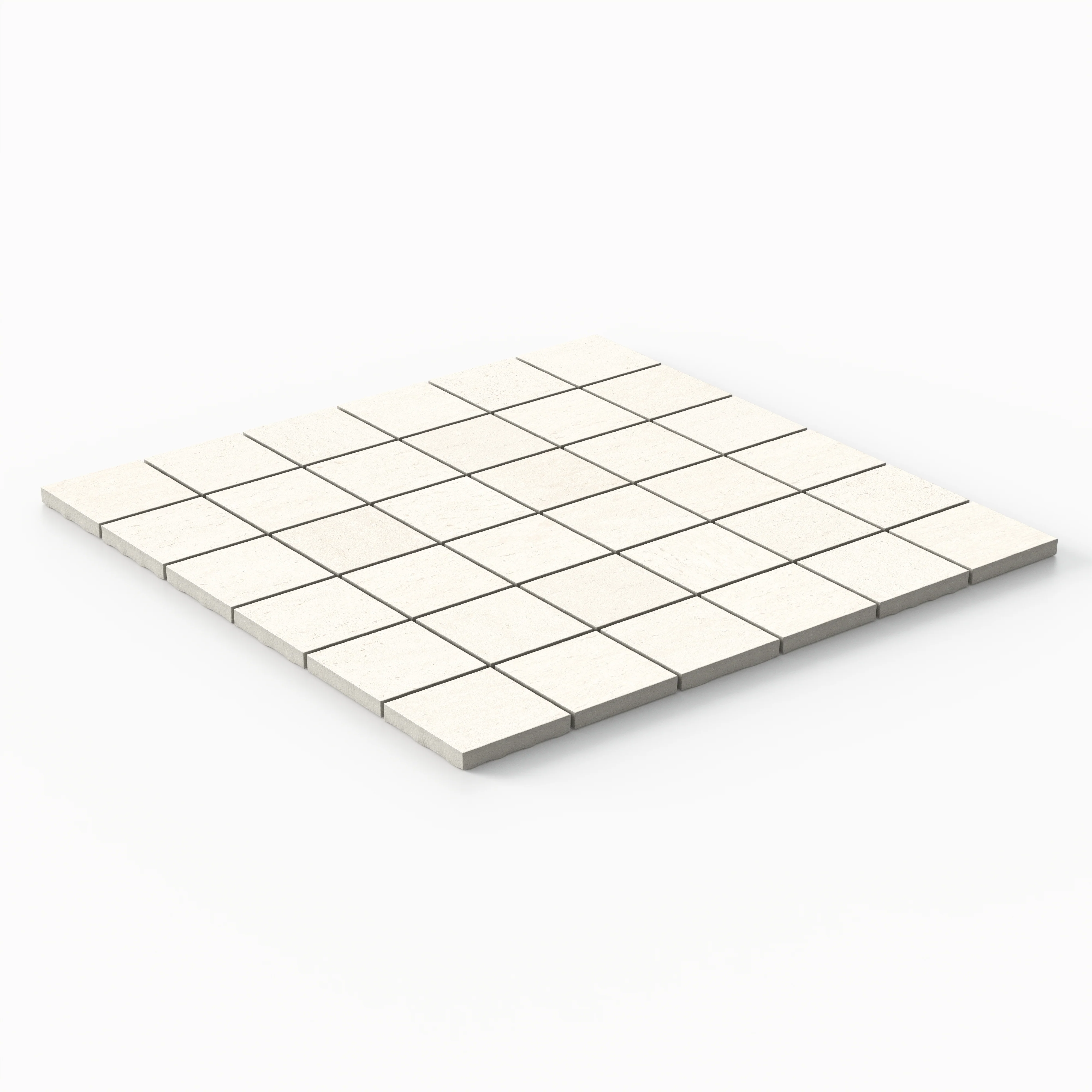 Brody 2 x 2 Matte Porcelain Mosaic Tile in White - Image 3