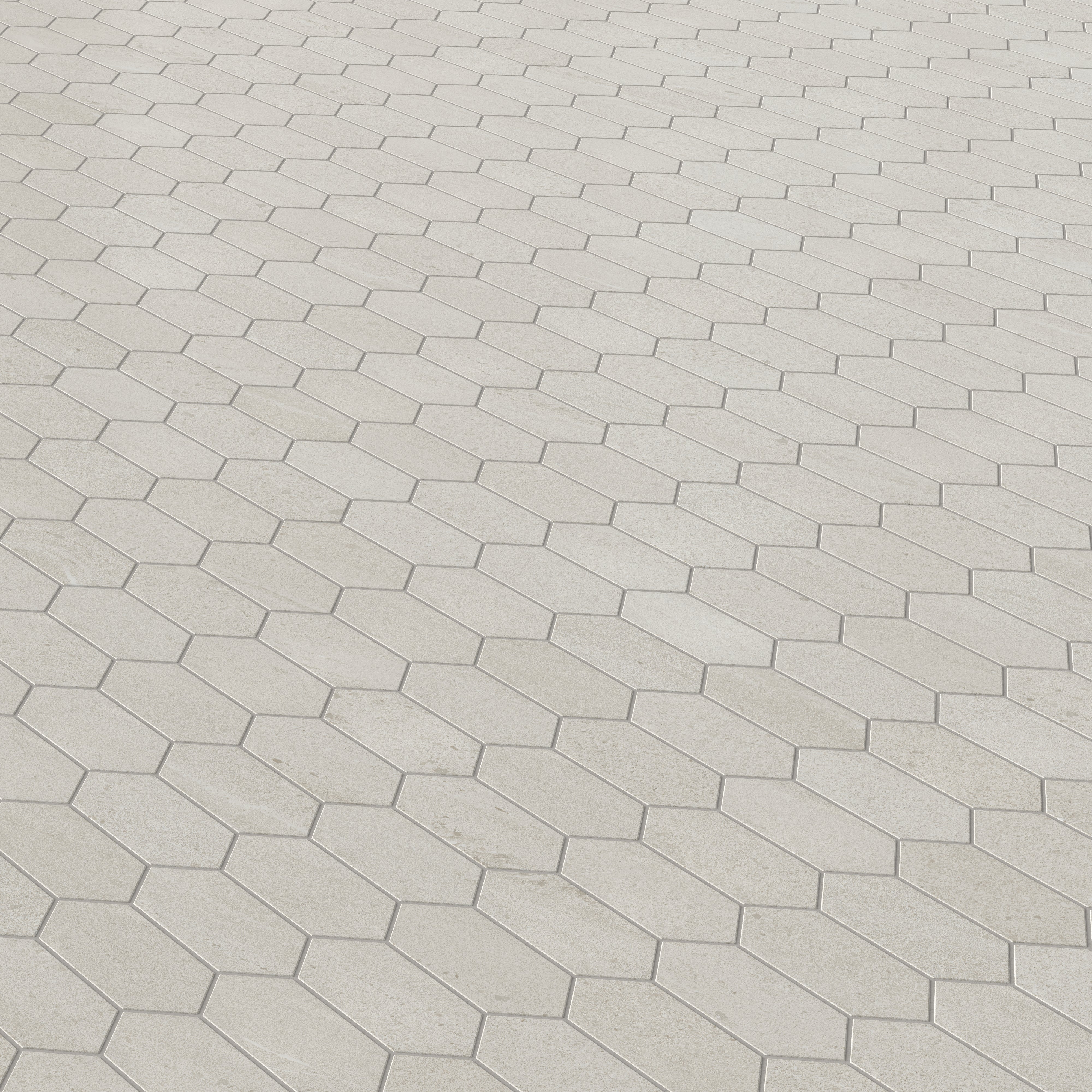 Bryce 2 x 5 Satin Ceramic Picket Mosaic in Off White - Image 4
