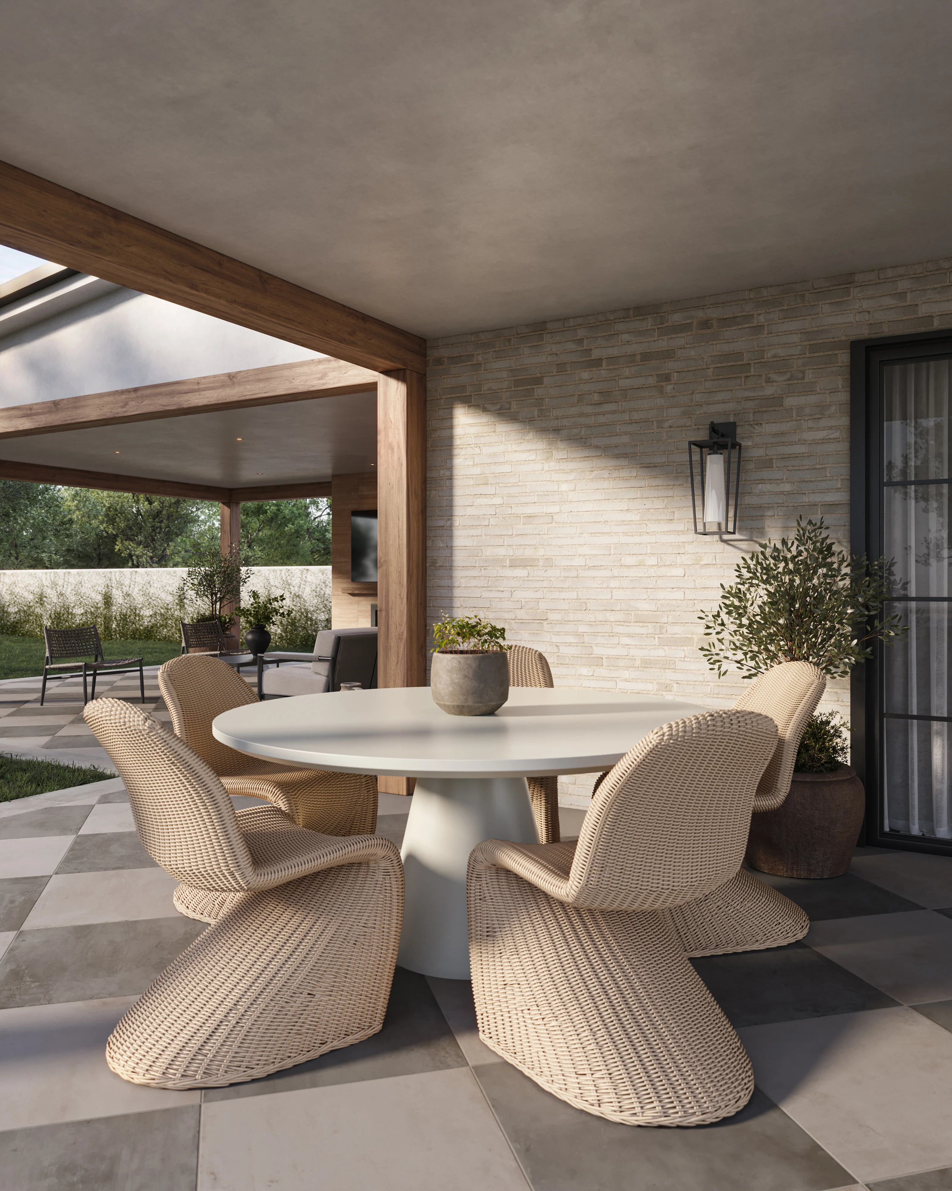 Calandor Outdoor Dining Chair in Vintage White - Image 12