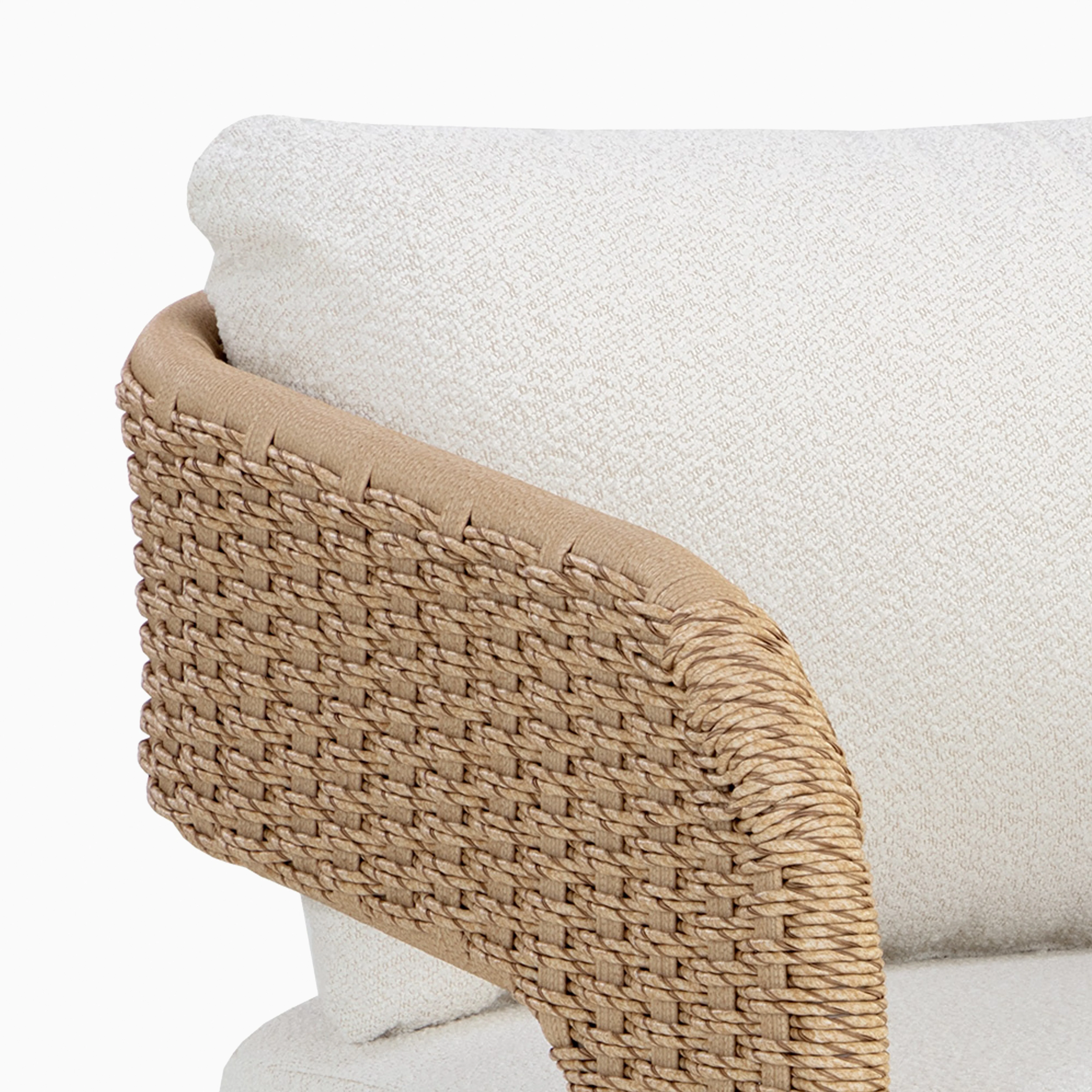 Carden Outdoor Lounge Chair in Natural/Cream - Image 5
