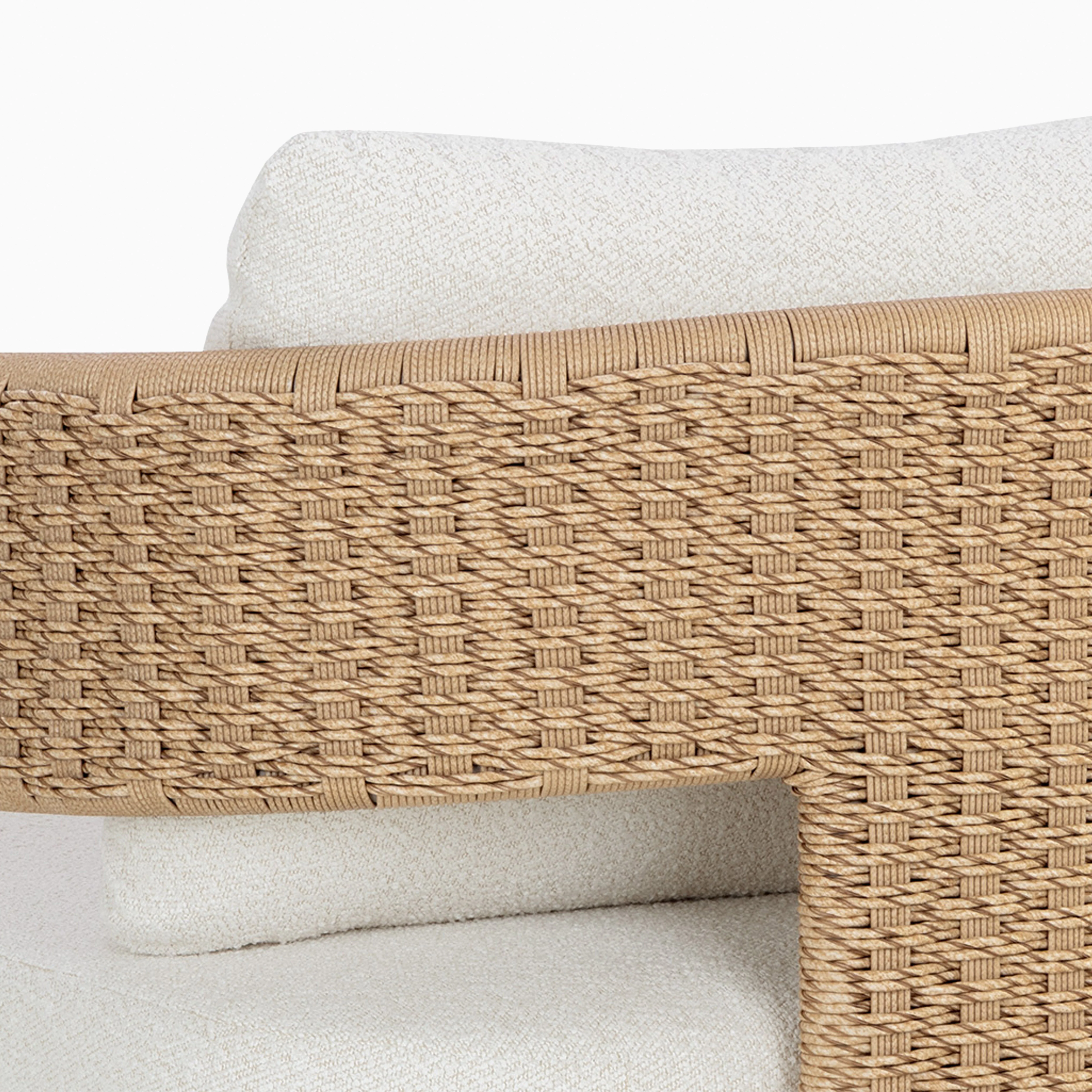 Carden Outdoor Lounge Chair in Natural/Cream - Image 6