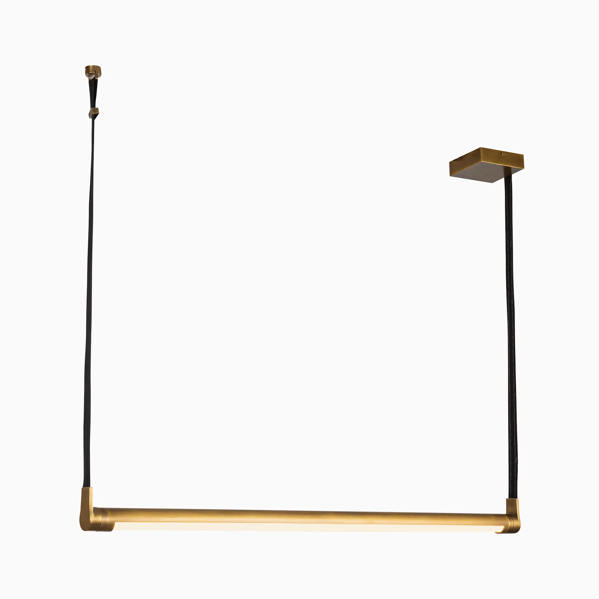 Carson 41" LED Linear Pendant in Vintage Brass, Universal Voltage - Image 2